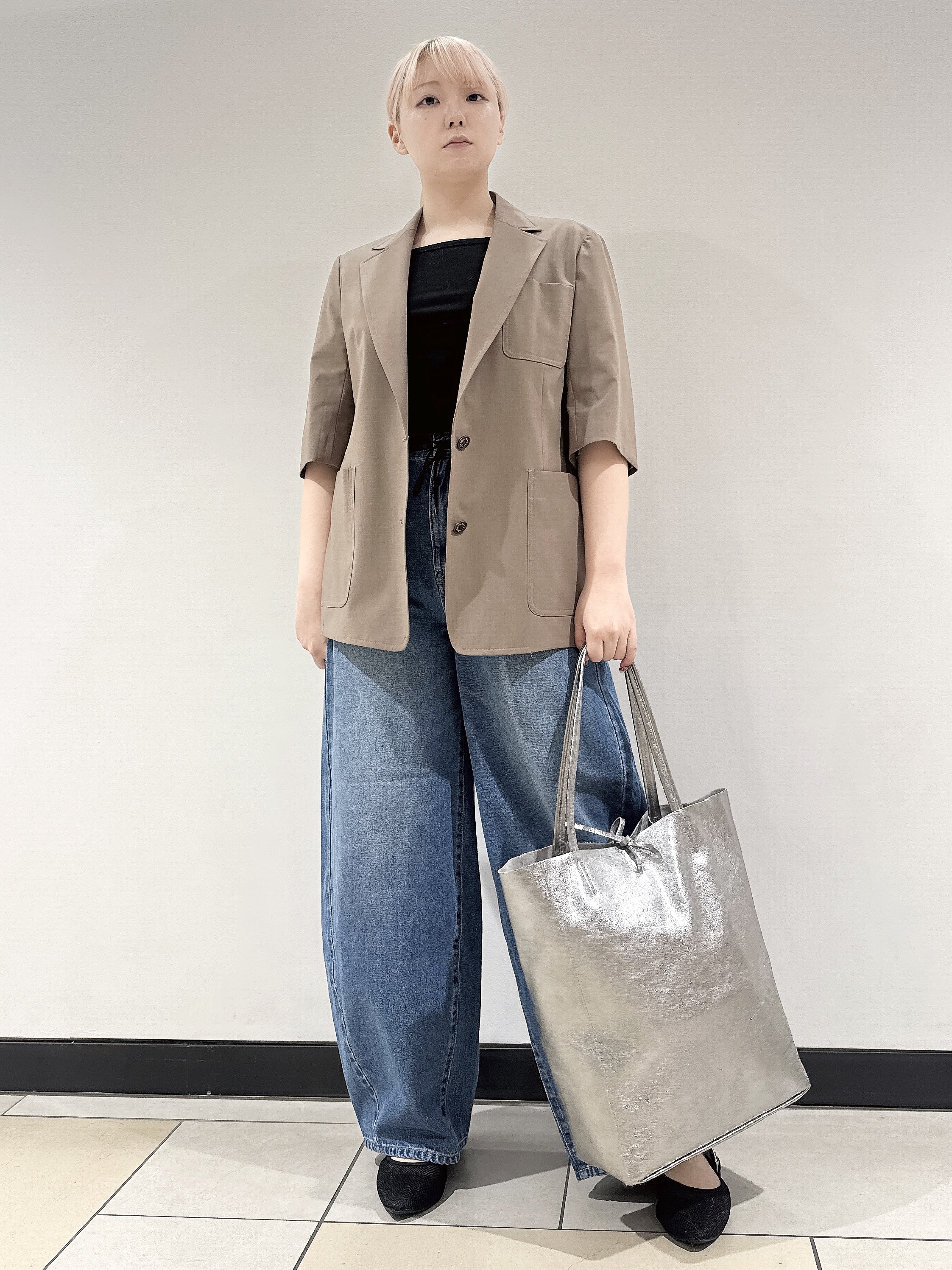 なかもとあきさんの「DRESSTERIOR｜【接触冷感/セットアップ可】 2WAYストレッチスリークオータージャケット」を使ったコーディネート