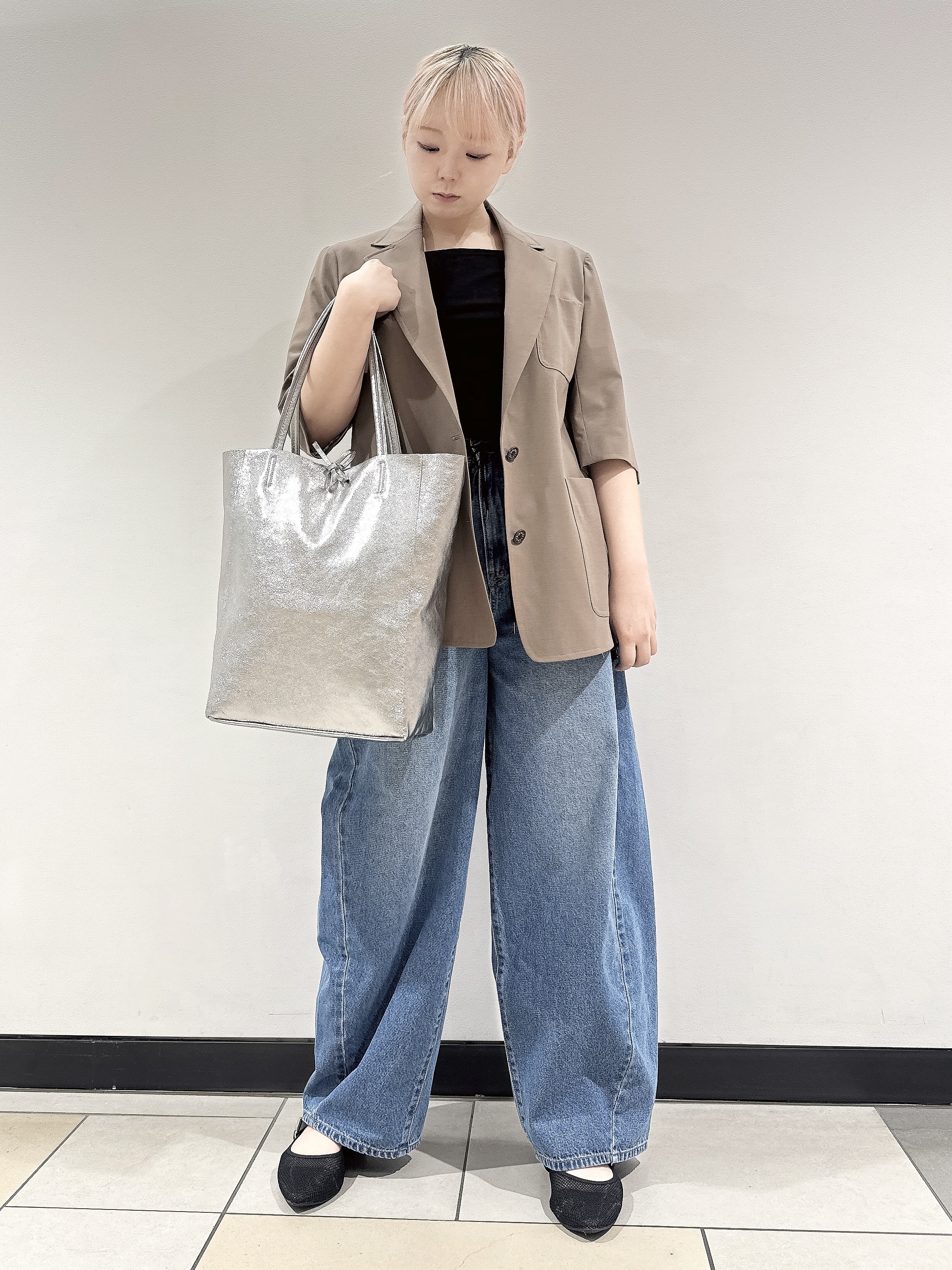 なかもとあきさんの「DRESSTERIOR｜【接触冷感/セットアップ可】 2WAYストレッチスリークオータージャケット」を使ったコーディネート