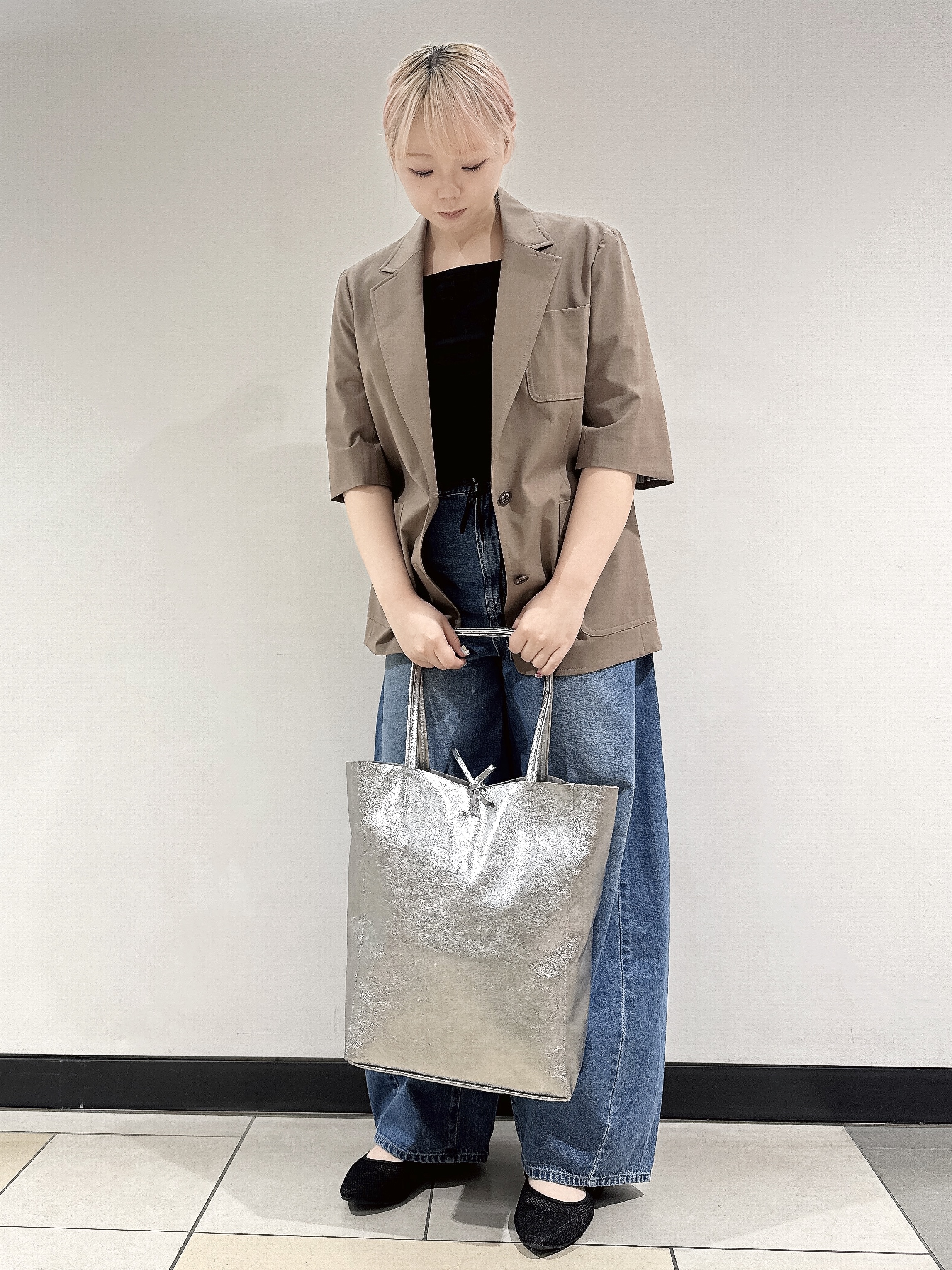 なかもとあきさんの「DRESSTERIOR｜【接触冷感/セットアップ可】 2WAYストレッチスリークオータージャケット」を使ったコーディネート