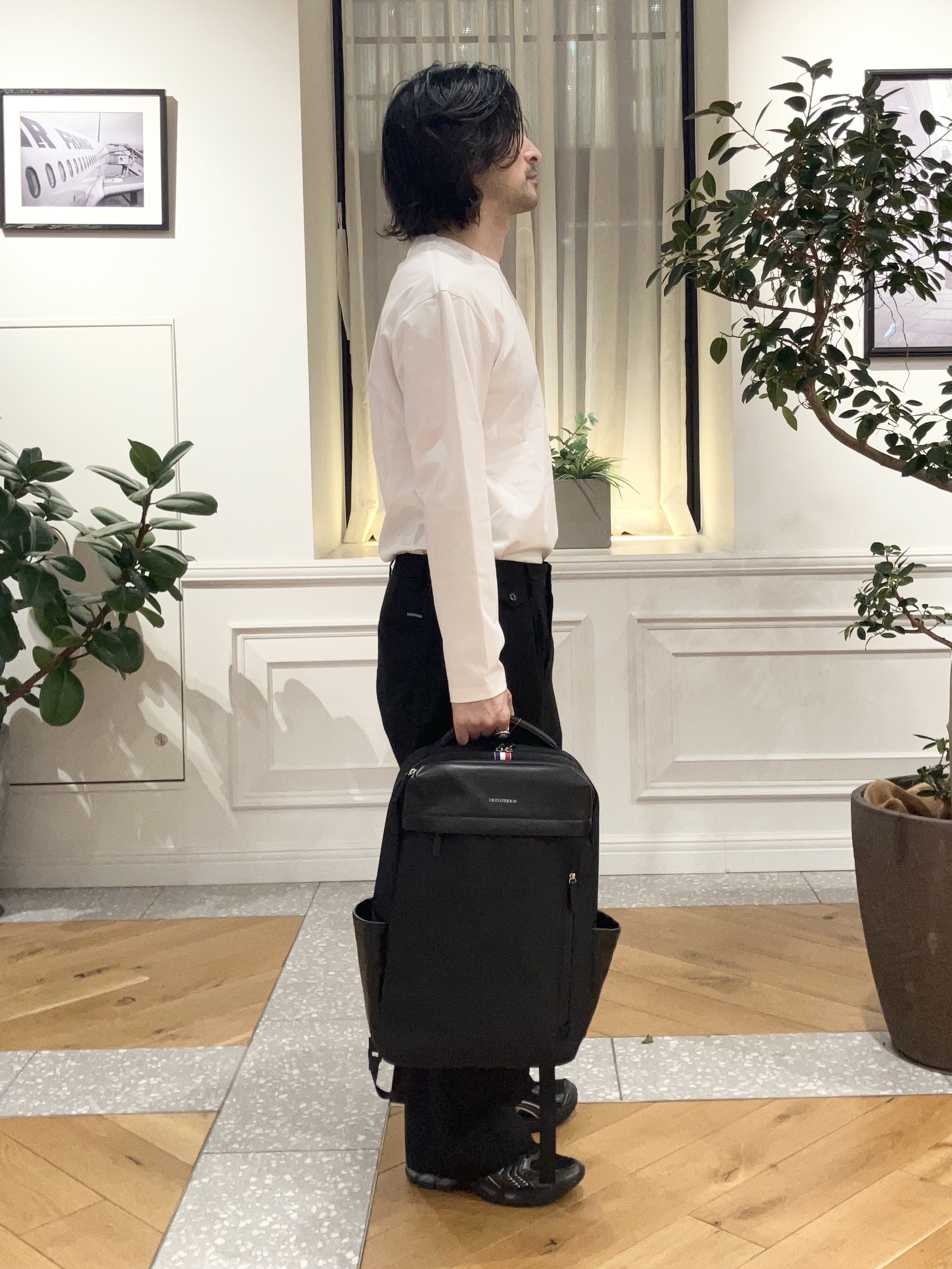 junyaさんの「DRESSTERIOR｜【接触冷感/UVカット/抗菌防臭/しわ防止】クールデオドラント ロングTシャツ」を使ったコーディネート