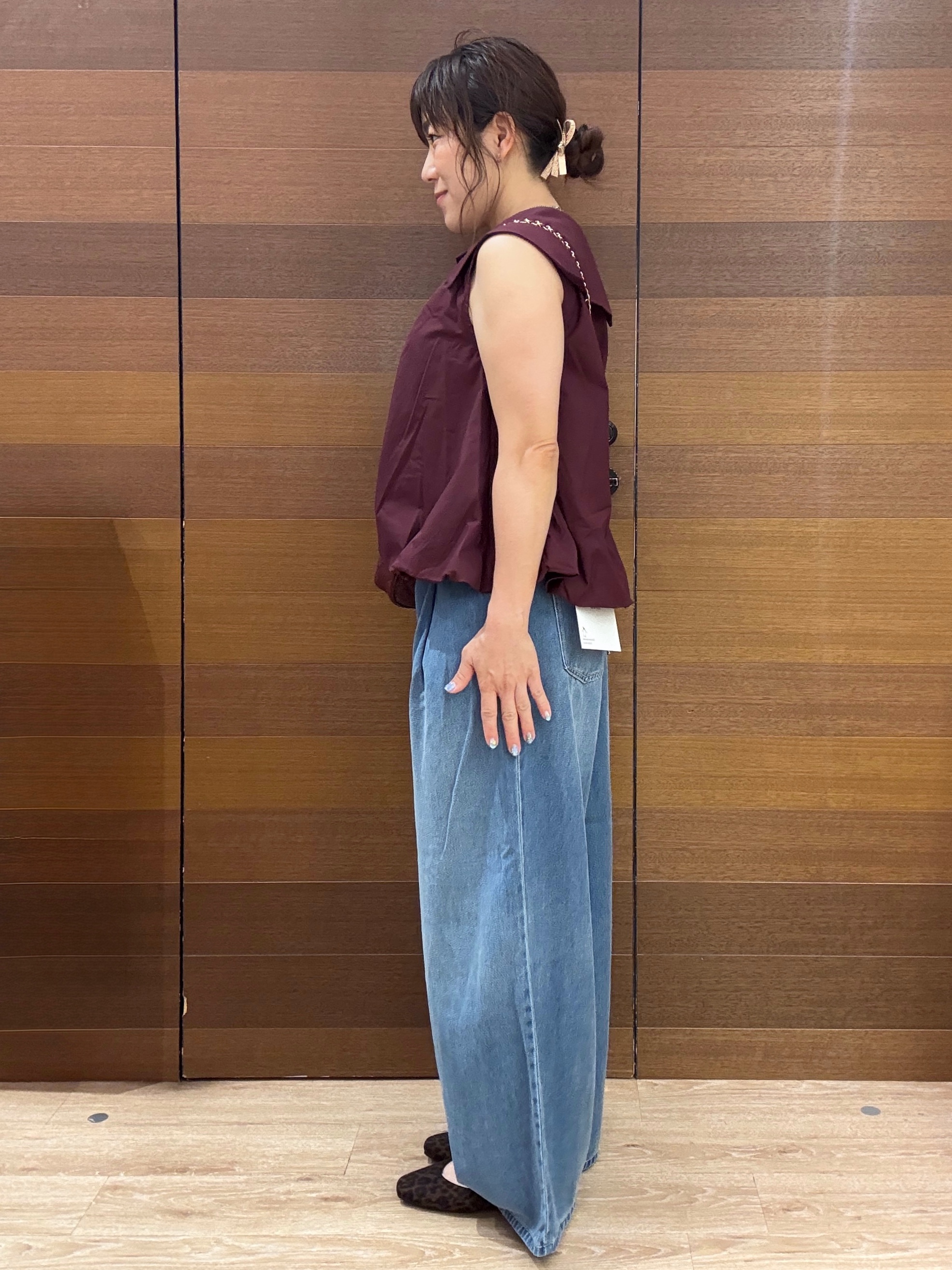 maichiさんの「OPAQUE.CLIP｜裾バルーンブラウス【洗濯機OK】」を使ったコーディネート