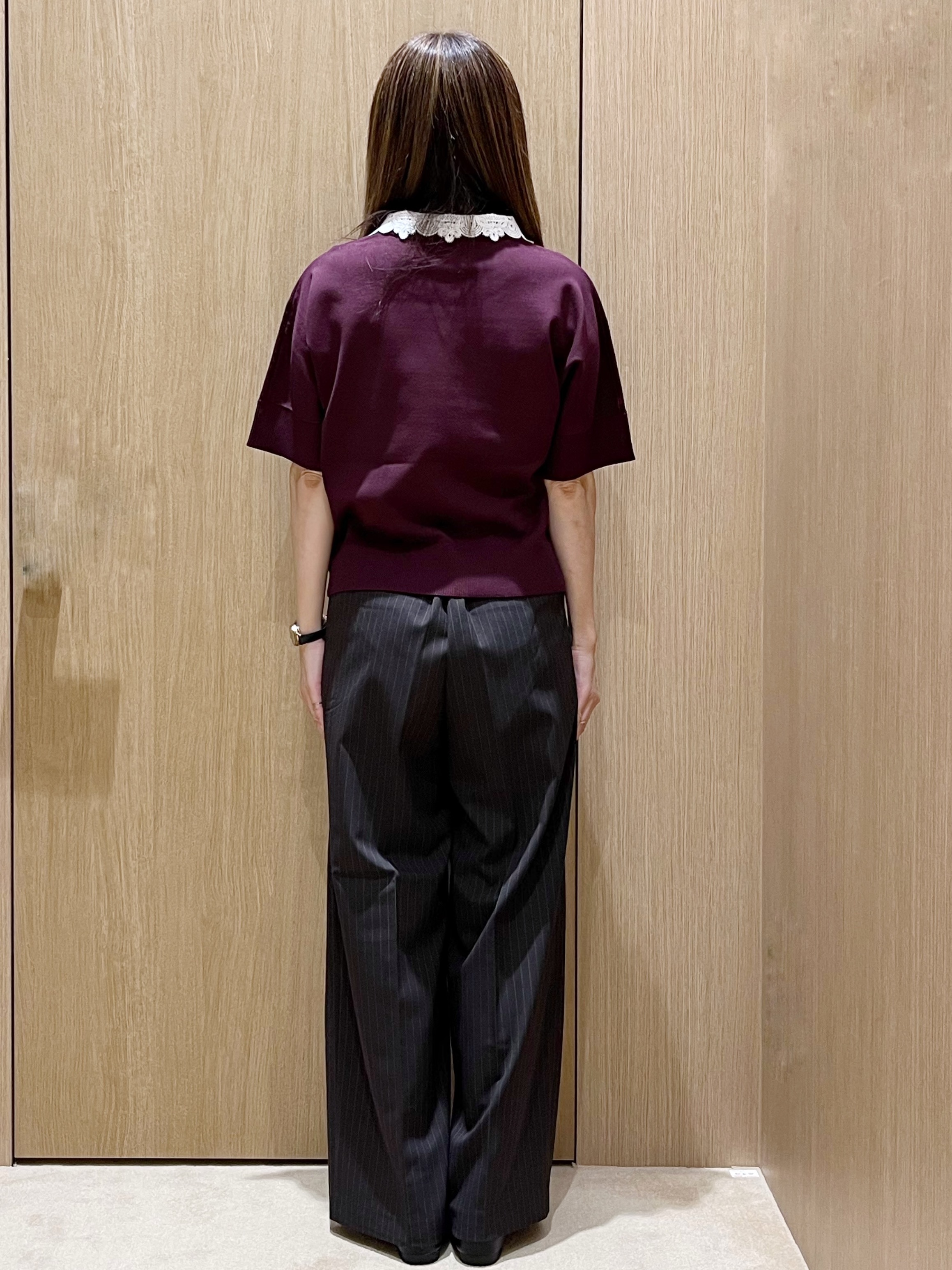 yukariさんの「OPAQUE.CLIP｜2WAY衿ドッキングニット《洗濯機OK》」を使ったコーディネート