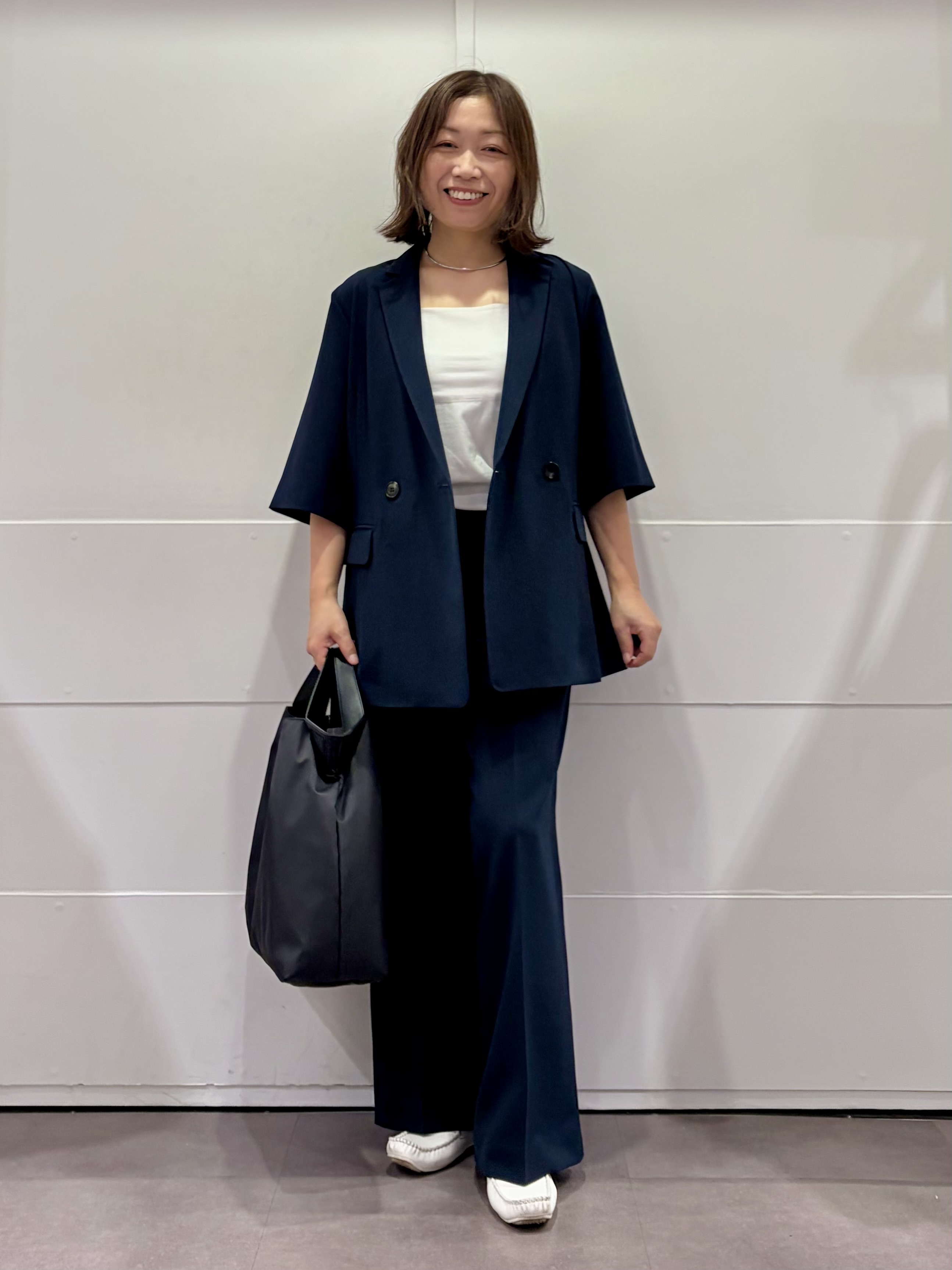 TOKOさんの「UNTITLED｜【セットアップ可/UVカット/通気性】エアリークール半袖ジャケット」を使ったコーディネート