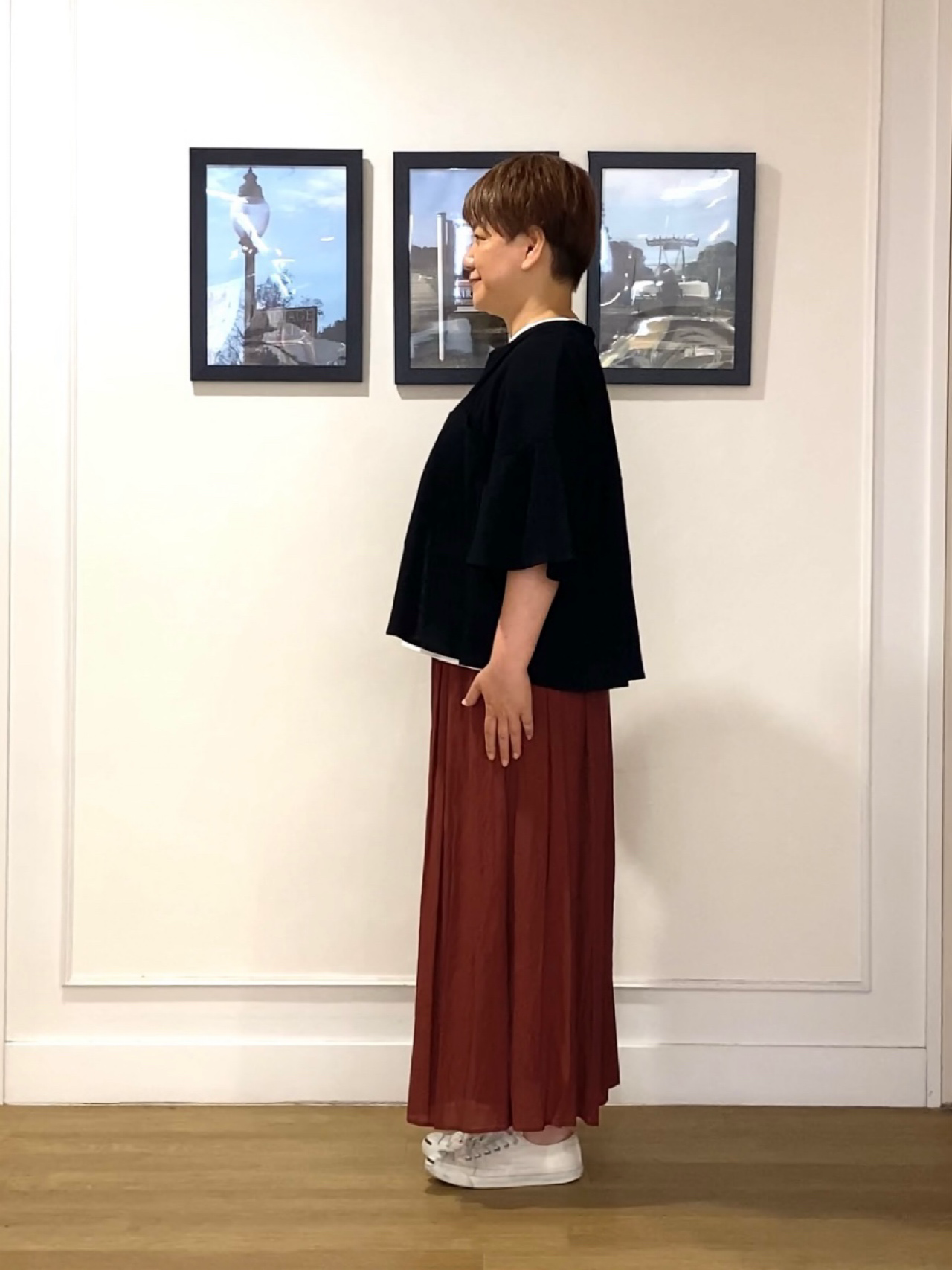 Hiroさんの「Dessin｜フレアスリーブ スキッパーブラウス」を使ったコーディネート