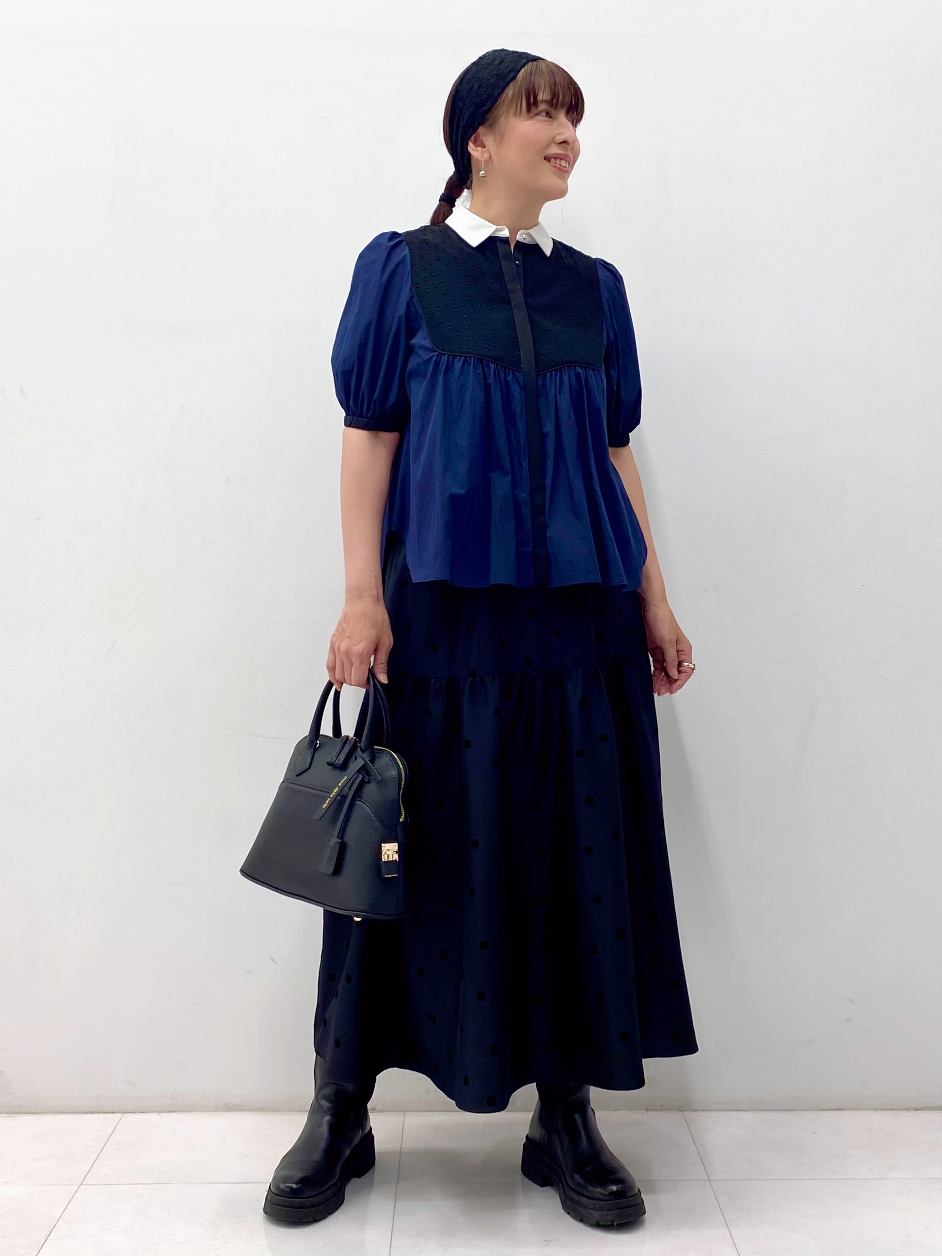 Sawaguchiさんの「DRESSTERIOR｜【着映え】パフスリーブ ブザムブラウス」を使ったコーディネート