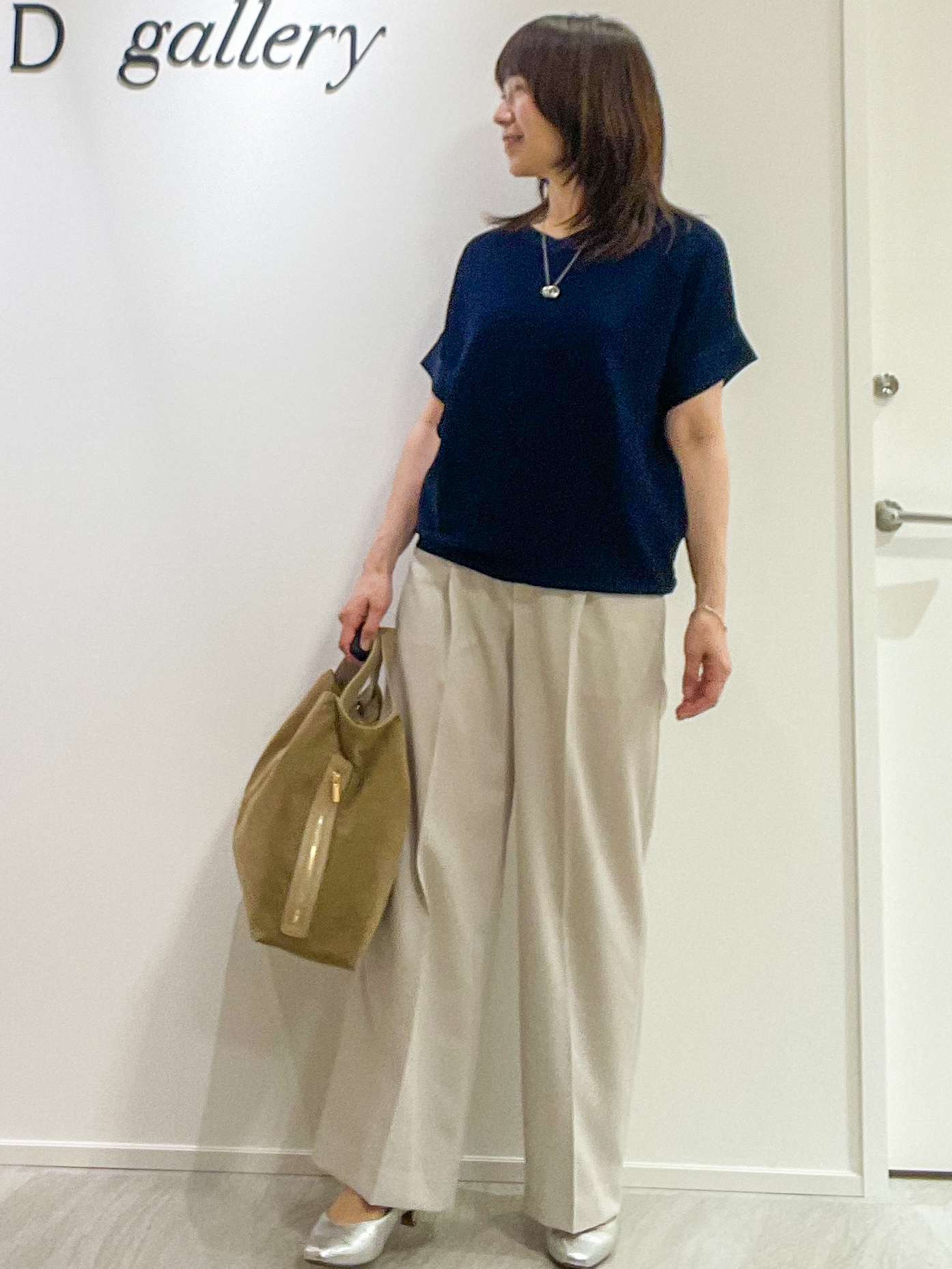 めいさんの「UNTITLED｜【11色展開/体型カバー】前後2WAYフレンチスリーブニット」を使ったコーディネート