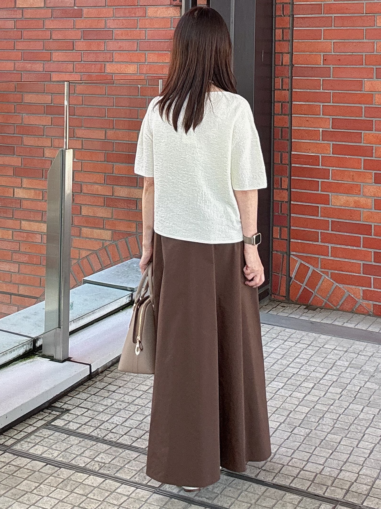 makiさんの「UNTITLED｜【セットアップ可】ドライタッチニットプルオーバー」を使ったコーディネート