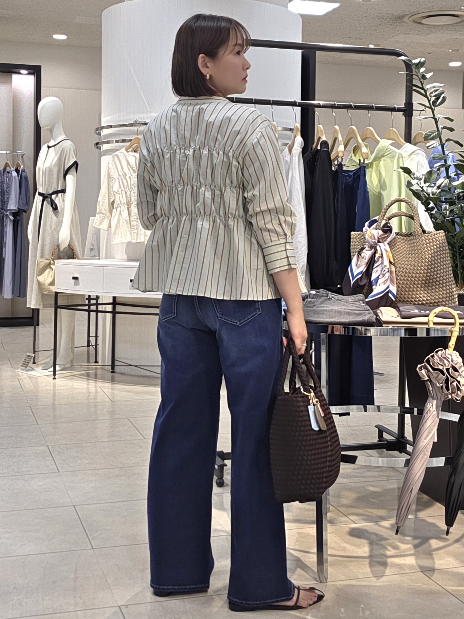naokoさんの「UNTITLED｜ストライプシャーリングブラウス」を使ったコーディネート