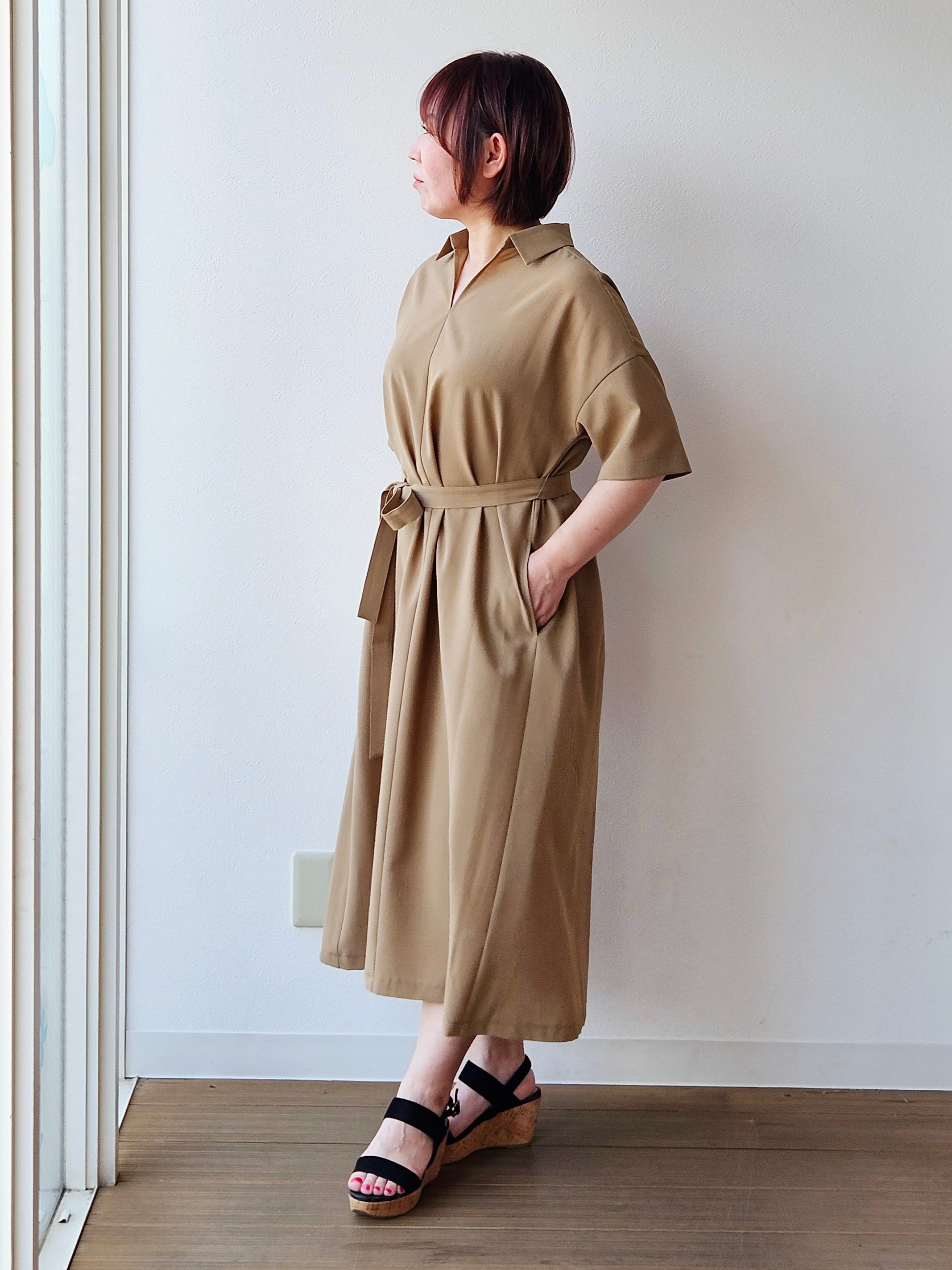 やじまさんの「UNTITLED｜【UVカット/接触冷感/通気性】エアリークールワンピース」を使ったコーディネート