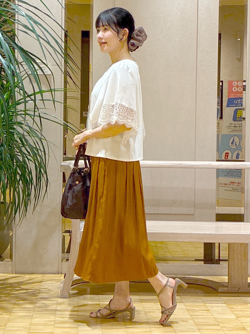  beni_gingerさんの「Reflect｜【UVカット／接触冷感】レーススリーブジャージカットソー」を使ったコーディネート