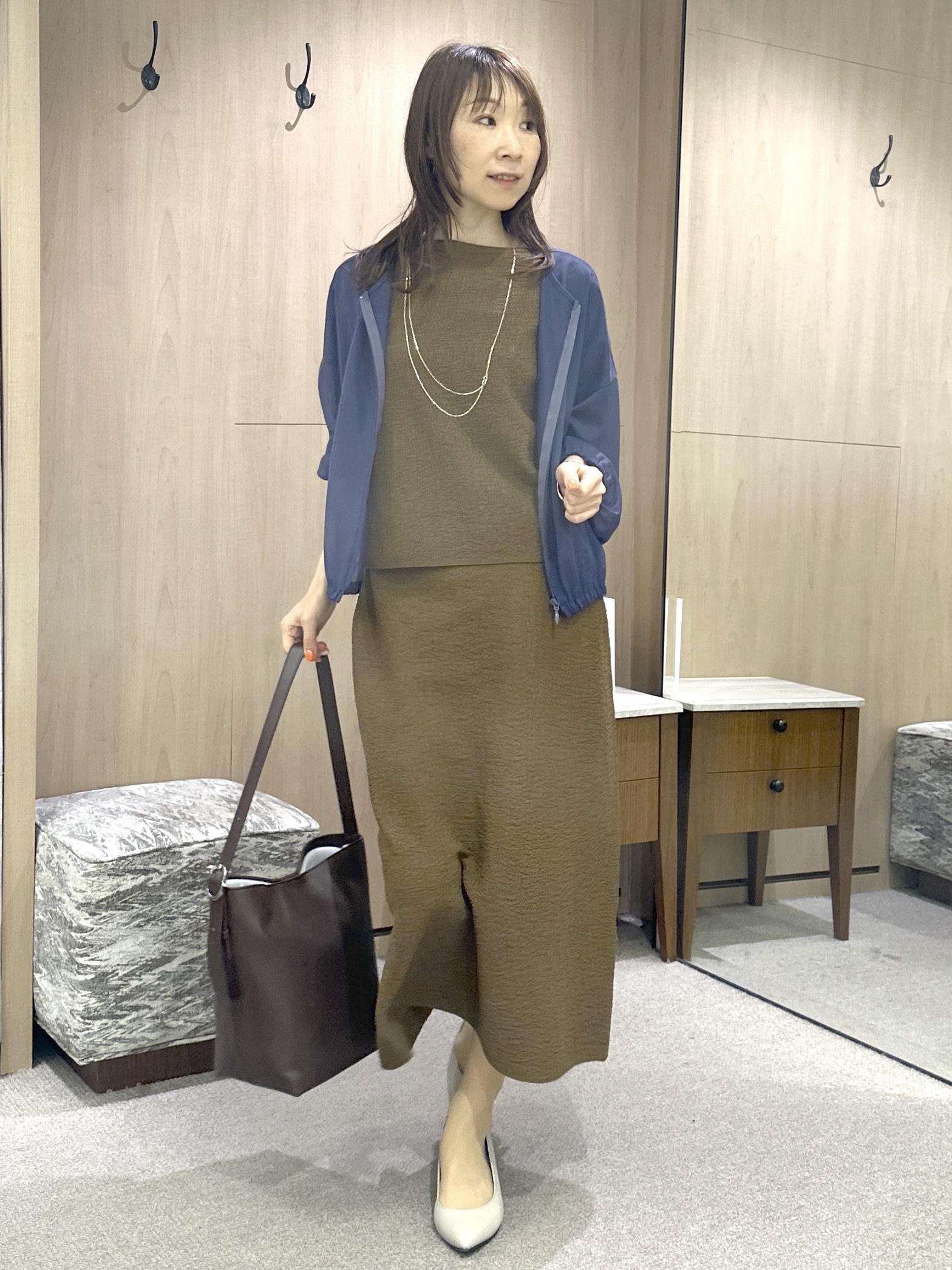 Miwaさんの「UNTITLED｜【セットアップ可】ドライタッチニットプルオーバー」を使ったコーディネート