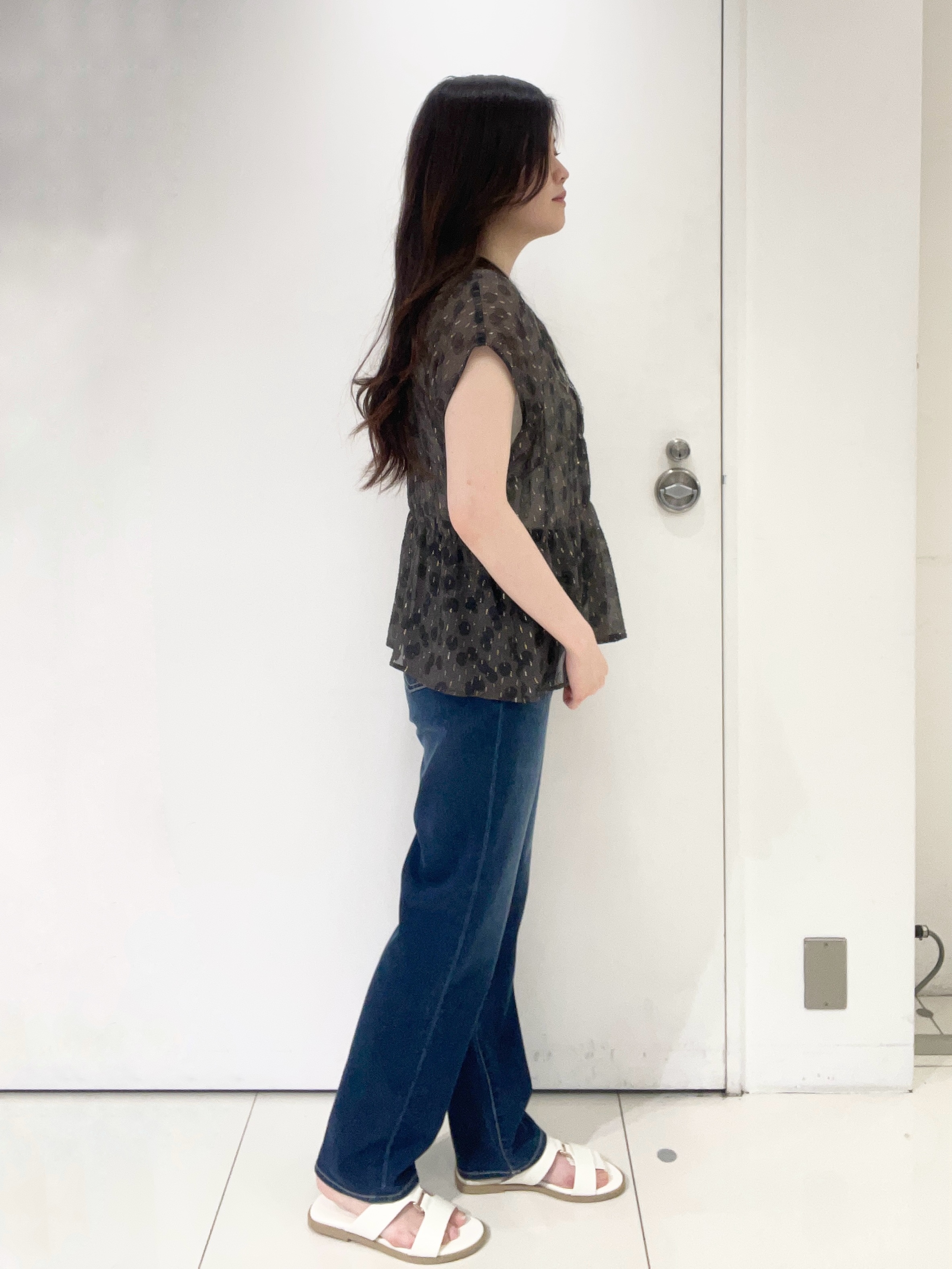 moeさんの「UNTITLED｜ヴィンテージドットブラウス」を使ったコーディネート