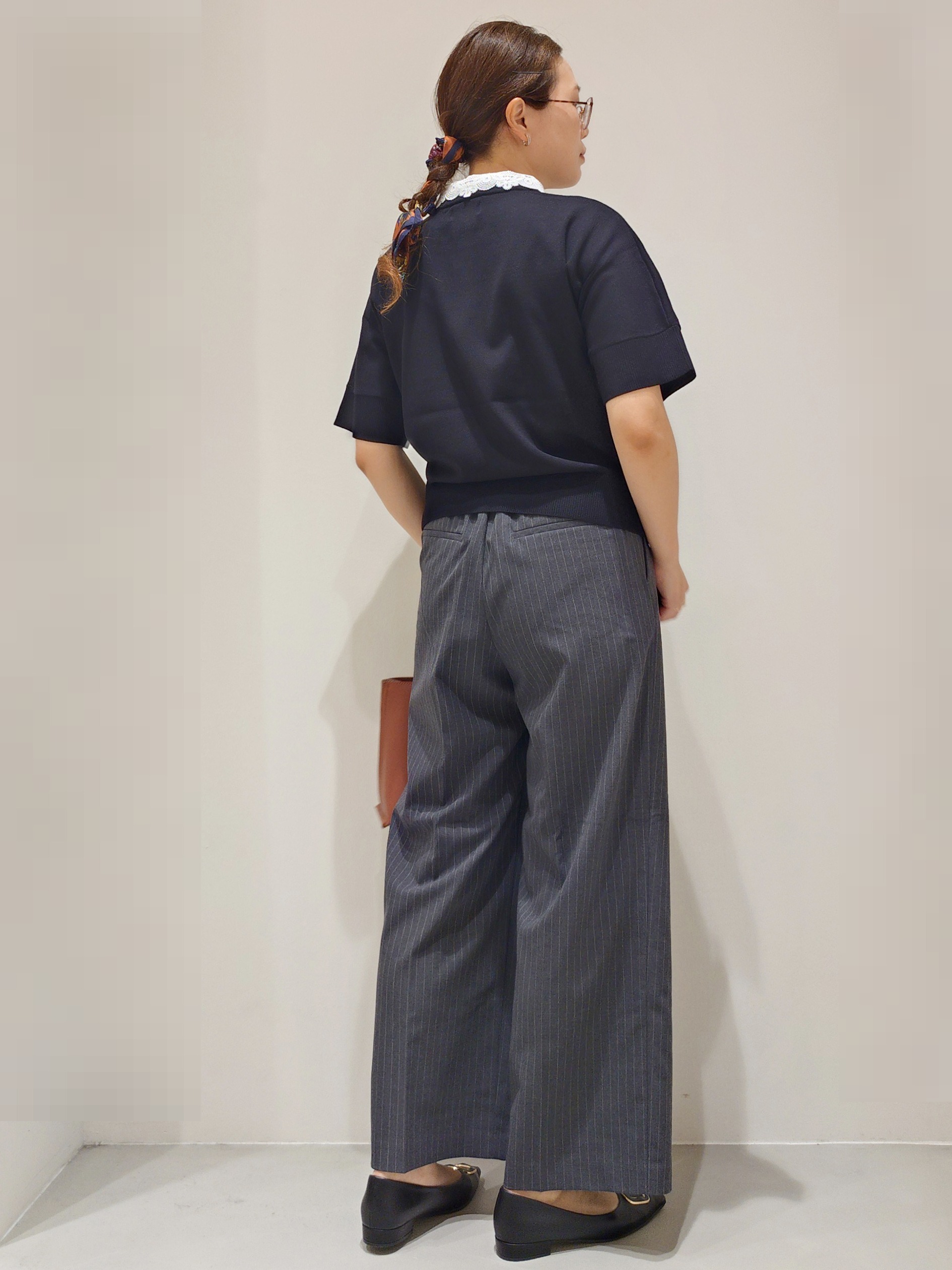 minamiさんの「OPAQUE.CLIP｜2WAY衿ドッキングニット《洗濯機OK》」を使ったコーディネート