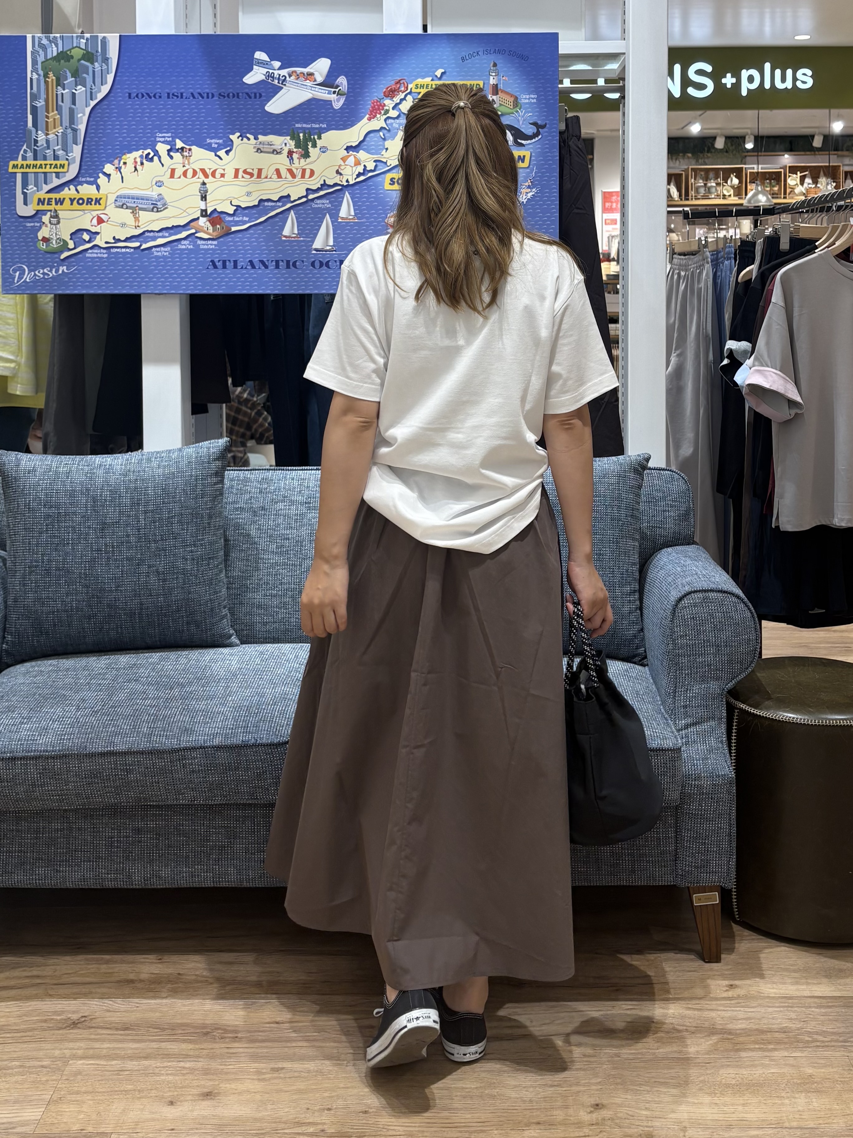yuinaさんの「Dessin｜UMAO&times;Dessinコラボ 刺繍Tシャツ」を使ったコーディネート