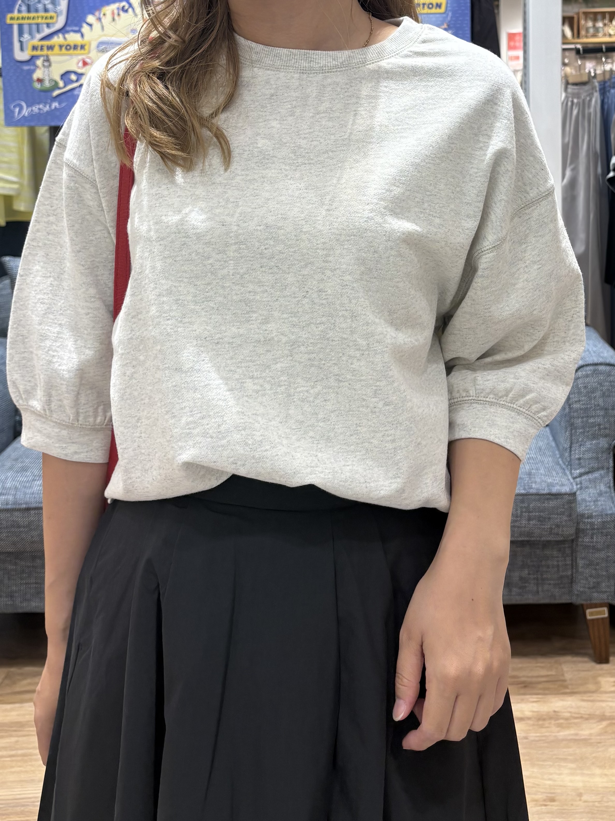 yuinaさんの「Dessin｜バックヘンリーカットソー5分袖」を使ったコーディネート