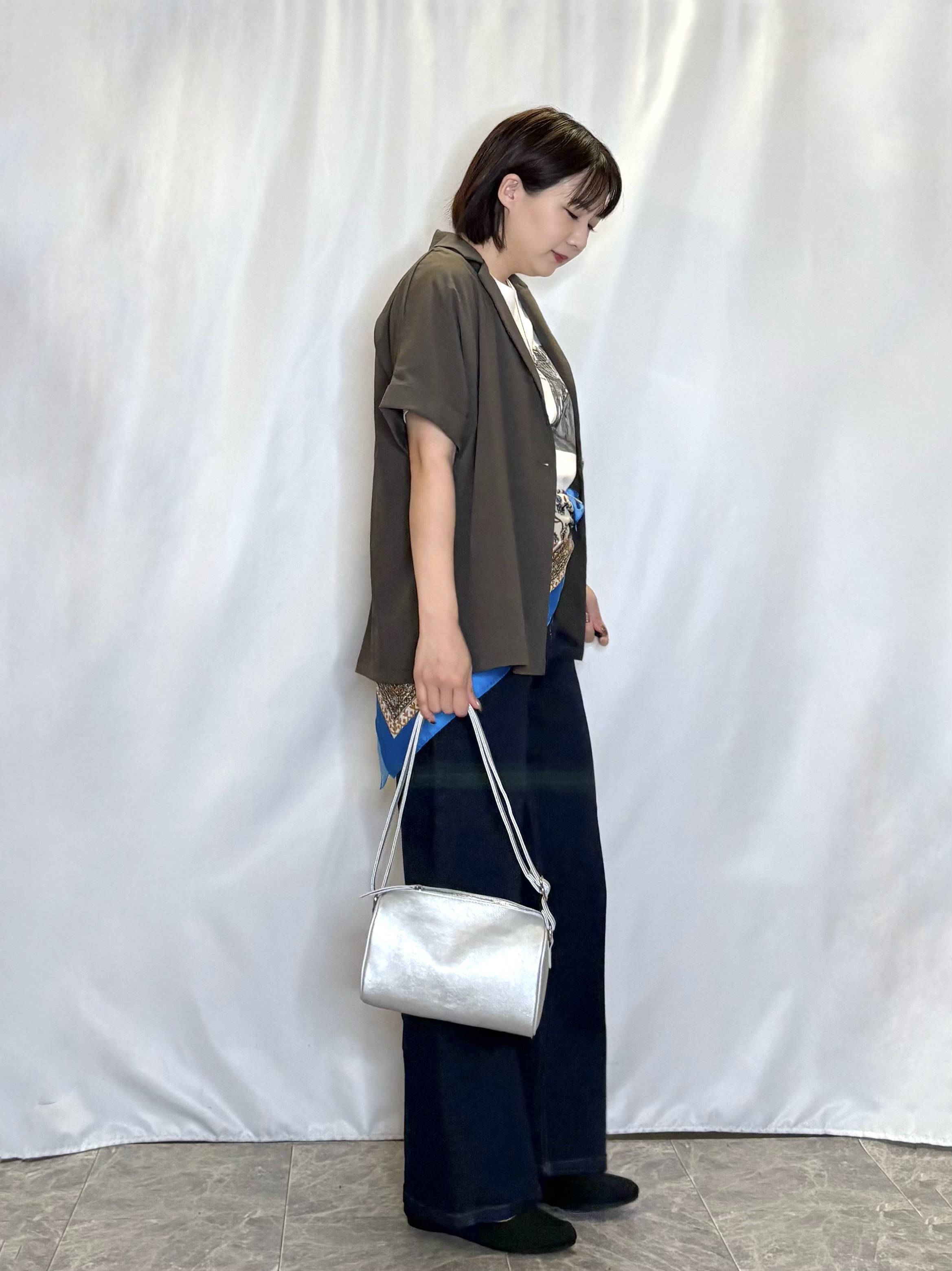 ネリさんの「SHOO･LA･RUE｜【高レビュー/洗濯機可/セットアップ可】軽凛(かろりん) ひんやり半袖ジャケット」を使ったコーディネート