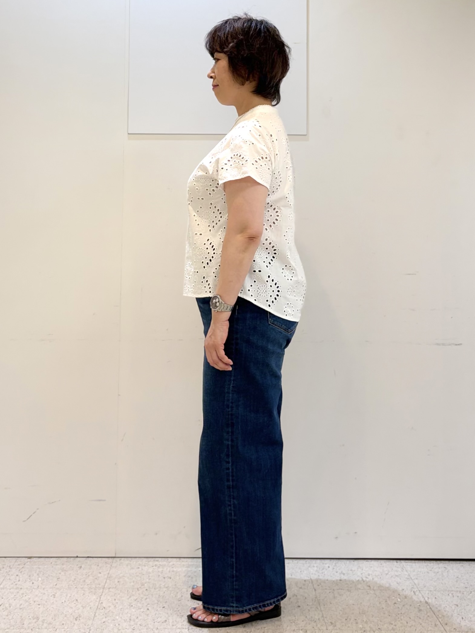 ヤスコさんの「Reflect｜フロントファスナーシアーブルゾン」を使ったコーディネート
