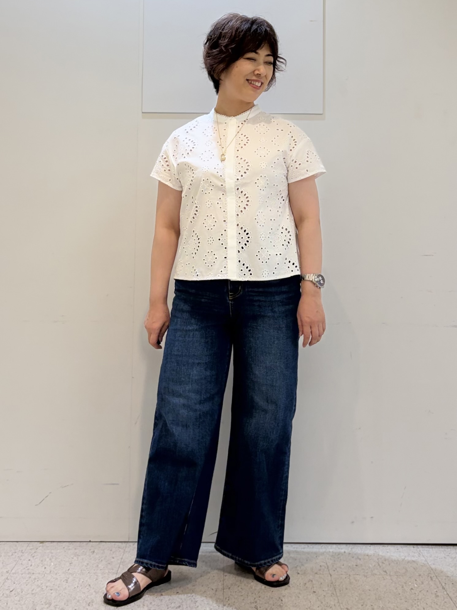 ヤスコさんの「Reflect｜フロントファスナーシアーブルゾン」を使ったコーディネート