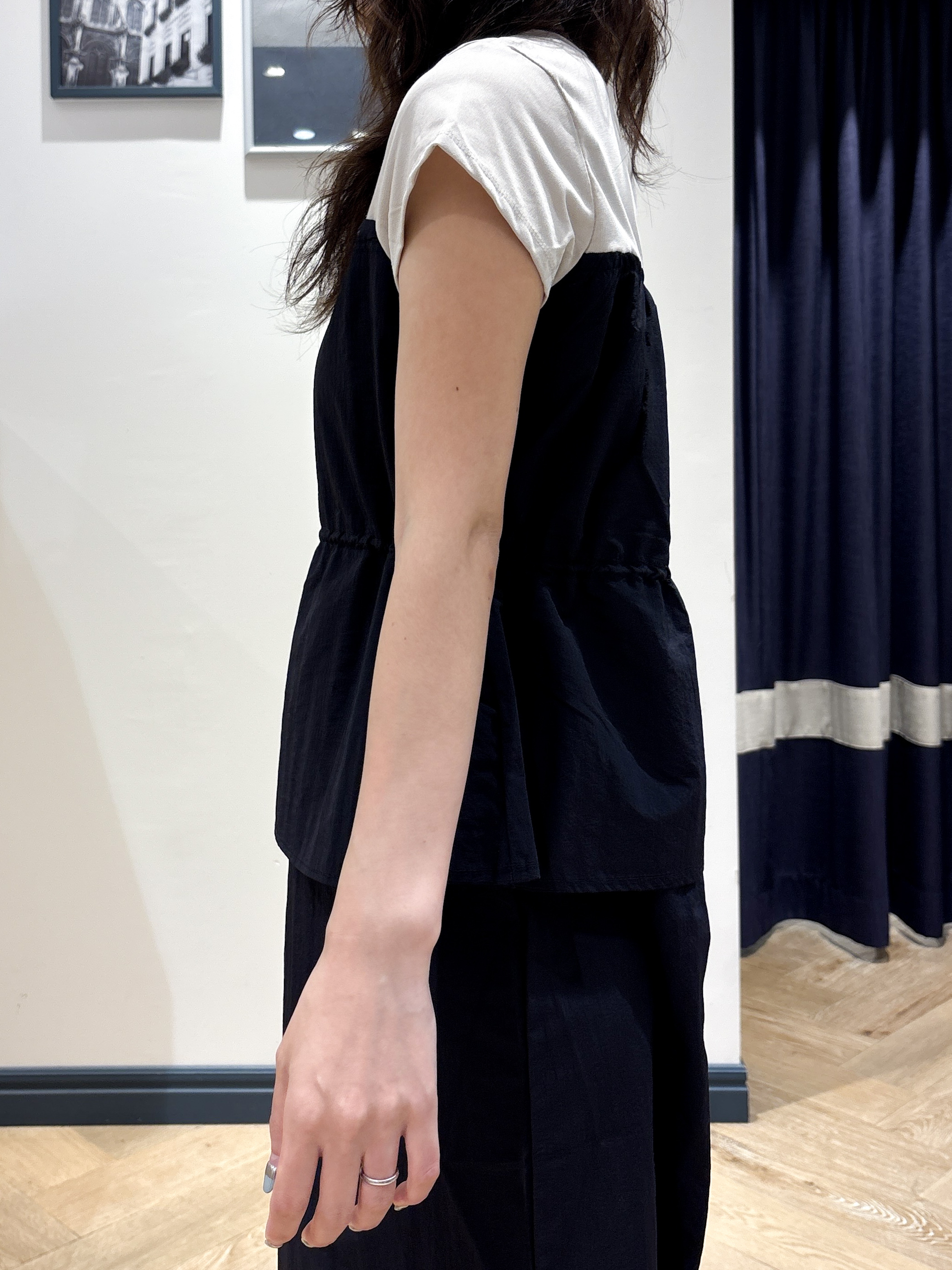 ayakaさんの「grove｜【低身長さんも選べる着丈・洗濯機◎】1枚で旬顔！Tシャツドッキングドロストワンピース」を使ったコーディネート