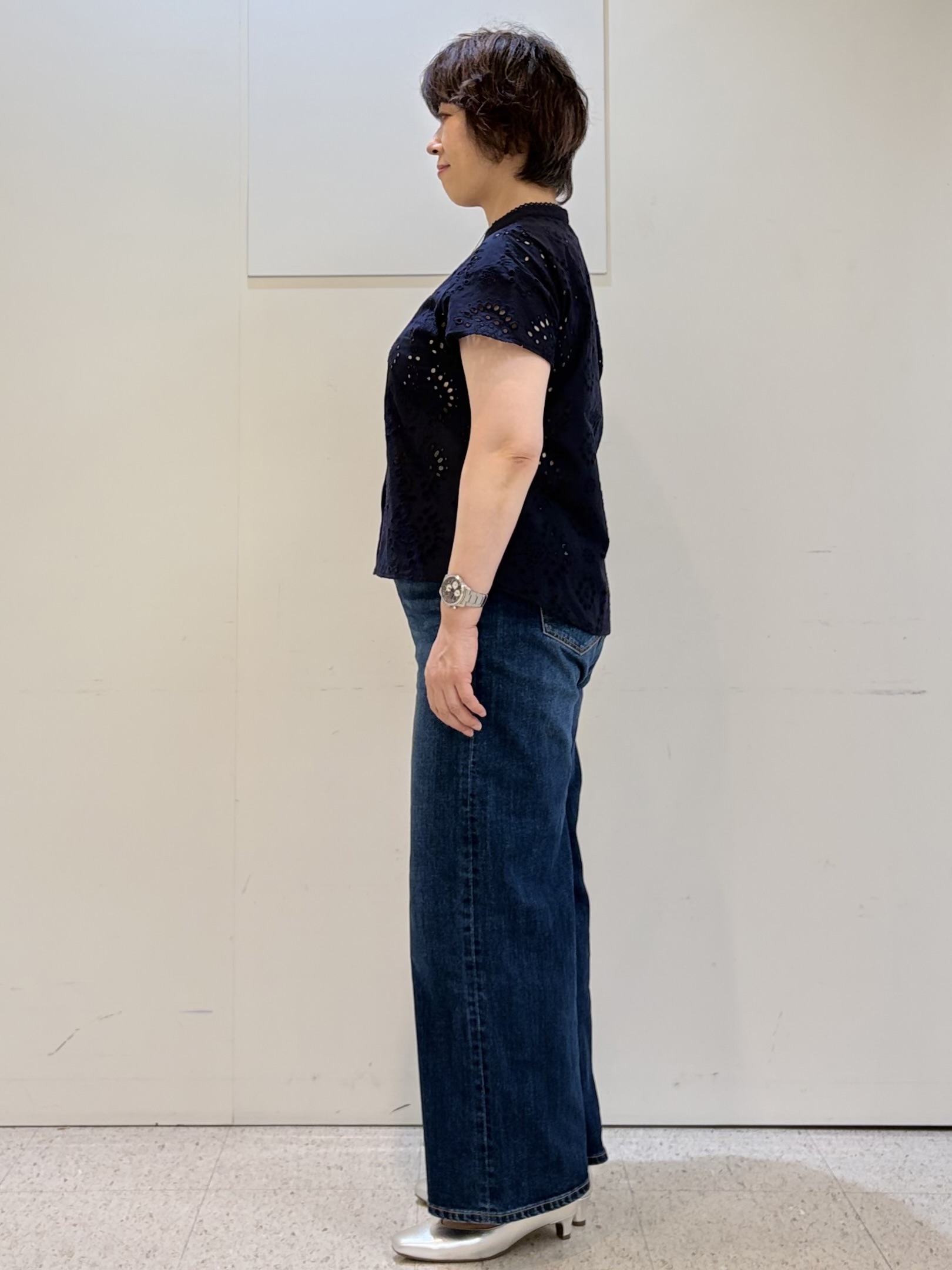 ヤスコさんの「Reflect｜【通勤◎】カットワーク刺繍レース シャツブラウス」を使ったコーディネート