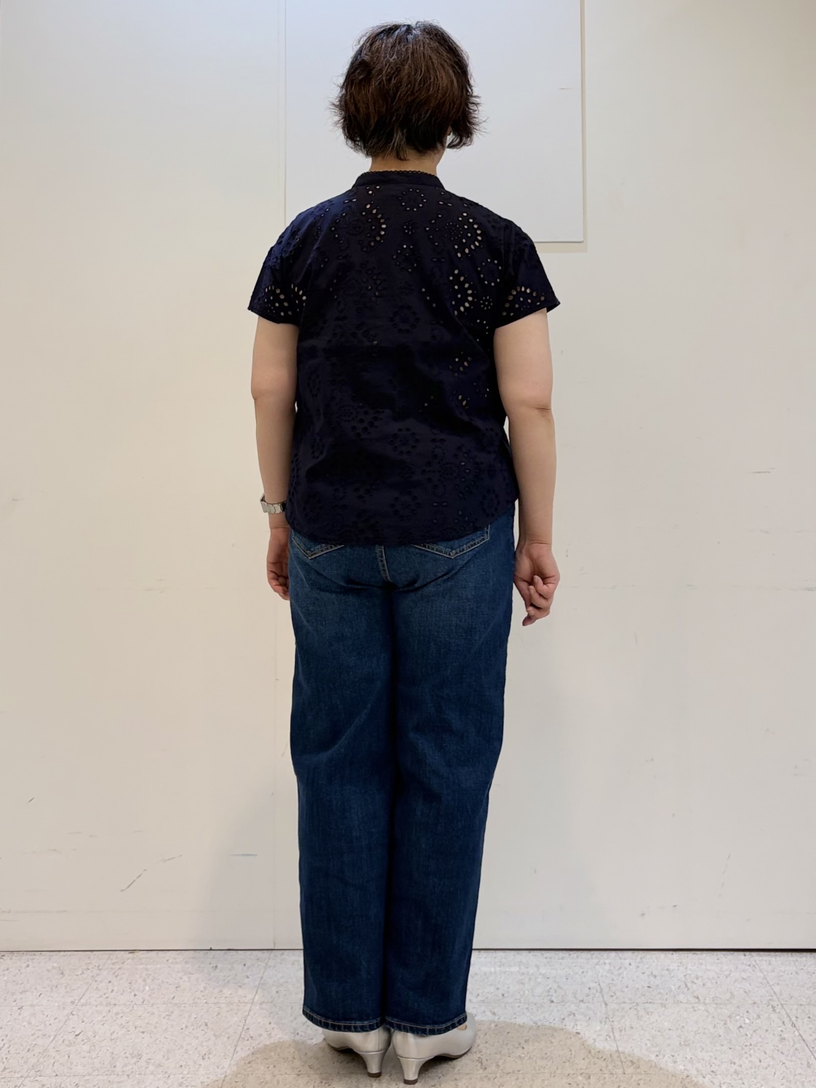 ヤスコさんの「Reflect｜【通勤◎】カットワーク刺繍レース シャツブラウス」を使ったコーディネート