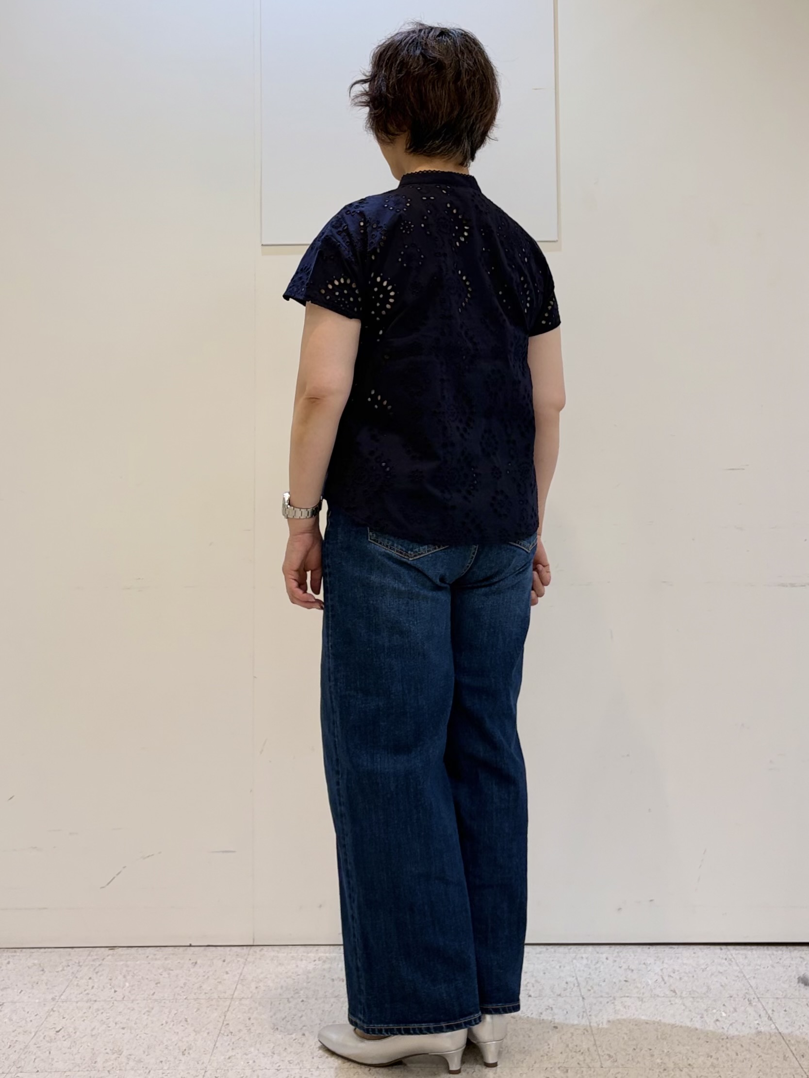 ヤスコさんの「Reflect｜【通勤◎】カットワーク刺繍レース シャツブラウス」を使ったコーディネート