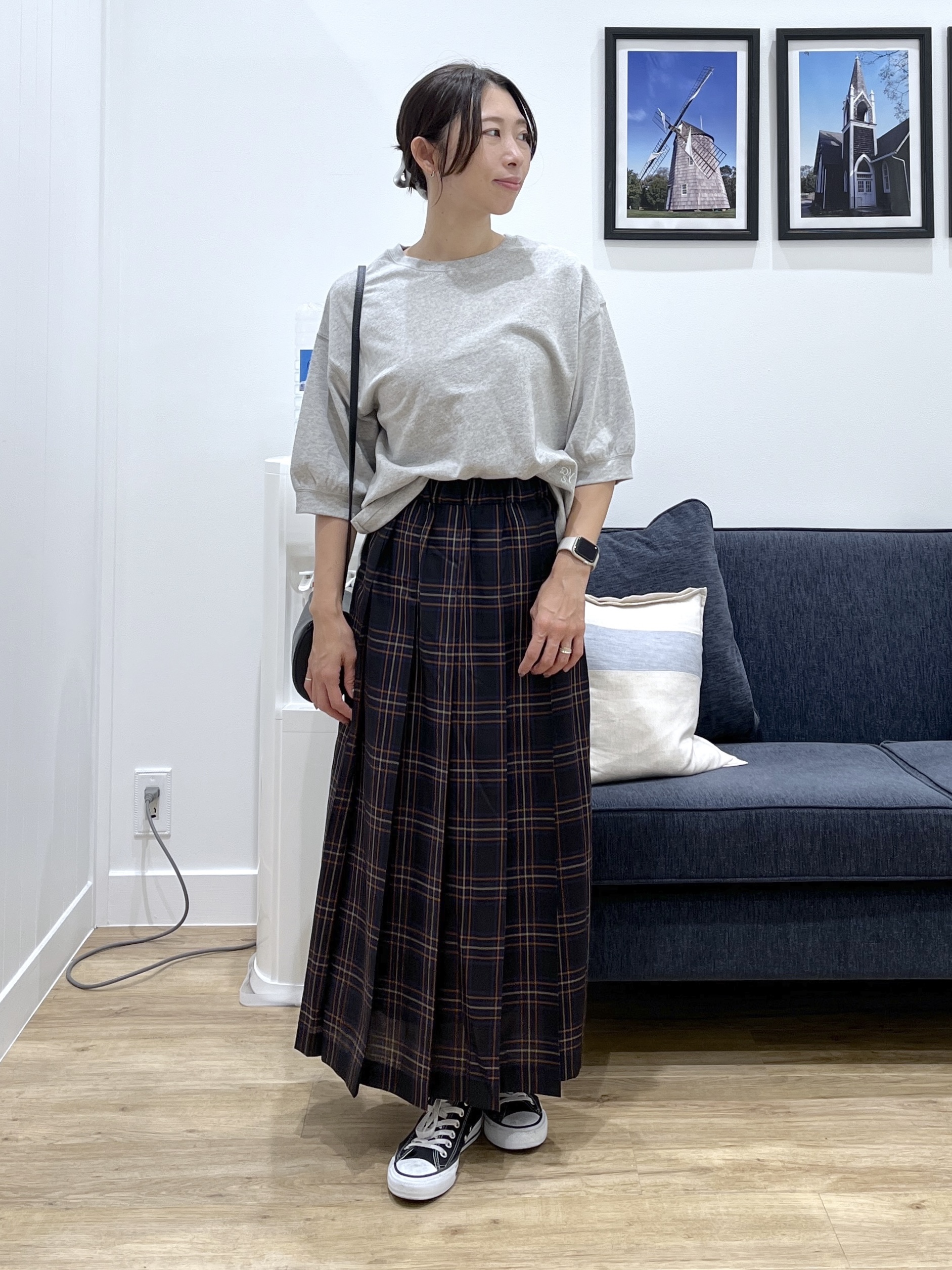 canaさんの「Dessin｜バックヘンリーカットソー5分袖」を使ったコーディネート