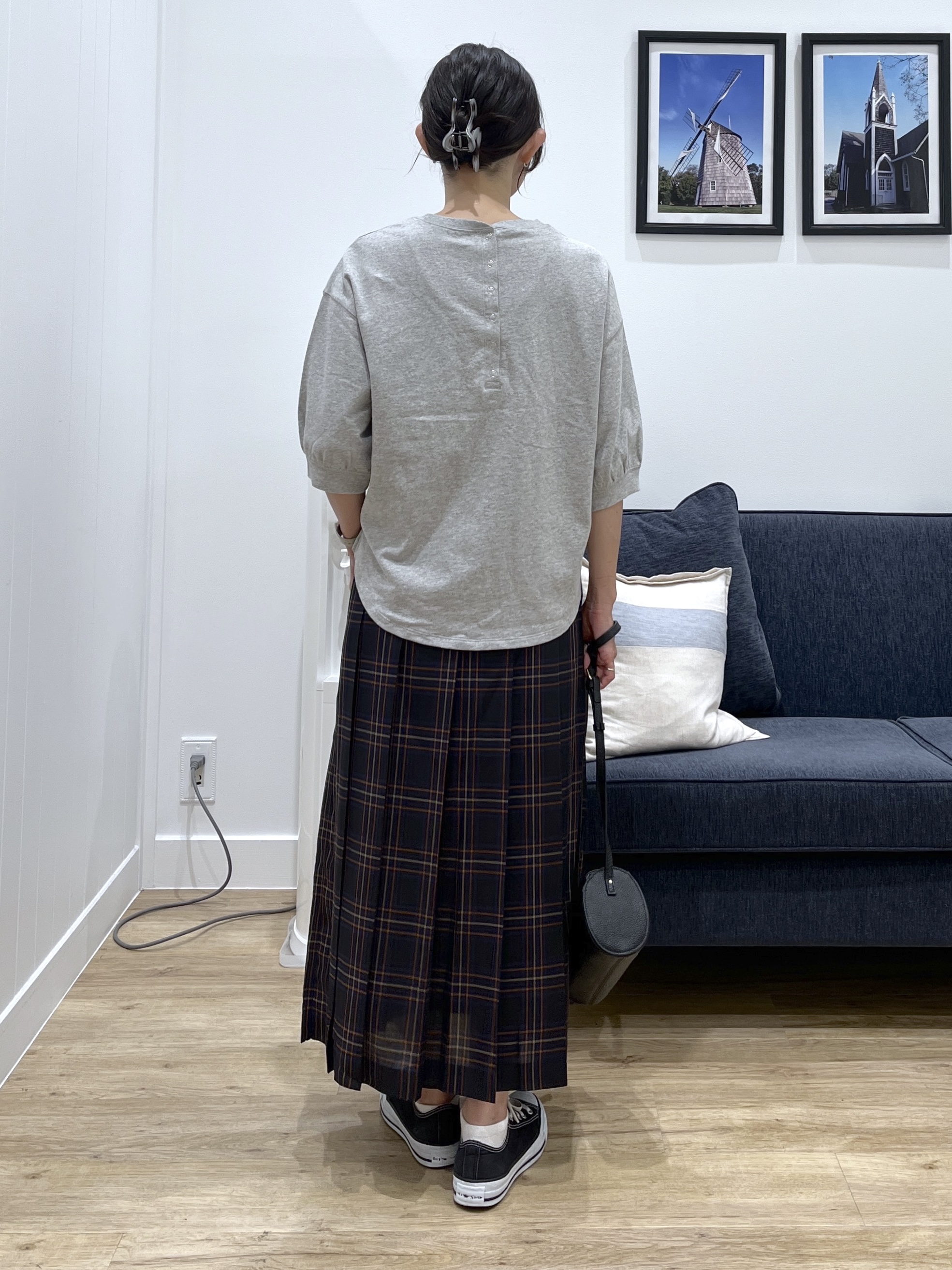 canaさんの「Dessin｜バックヘンリーカットソー5分袖」を使ったコーディネート