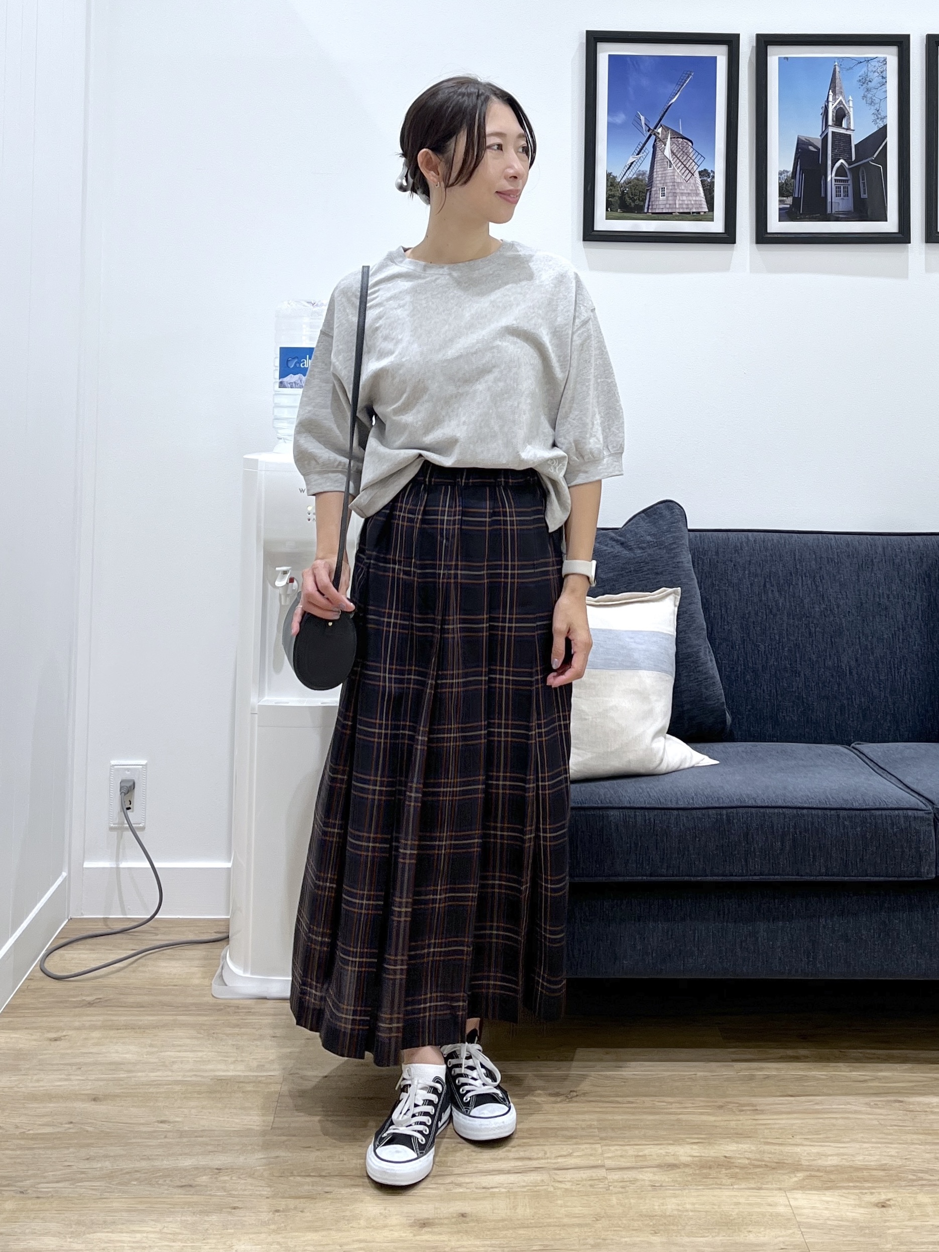 canaさんの「Dessin｜バックヘンリーカットソー5分袖」を使ったコーディネート