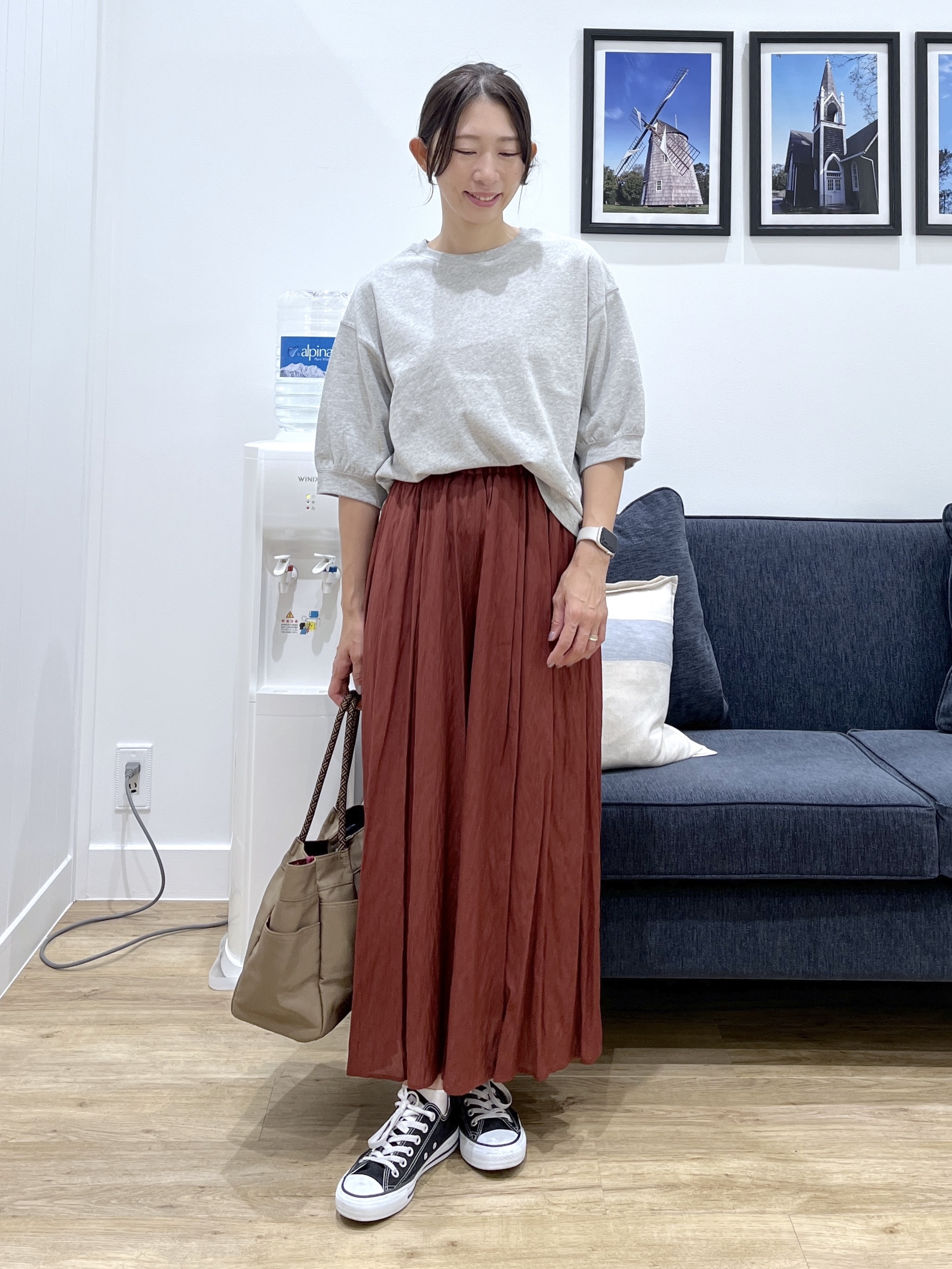 canaさんの「Dessin｜バックヘンリーカットソー5分袖」を使ったコーディネート