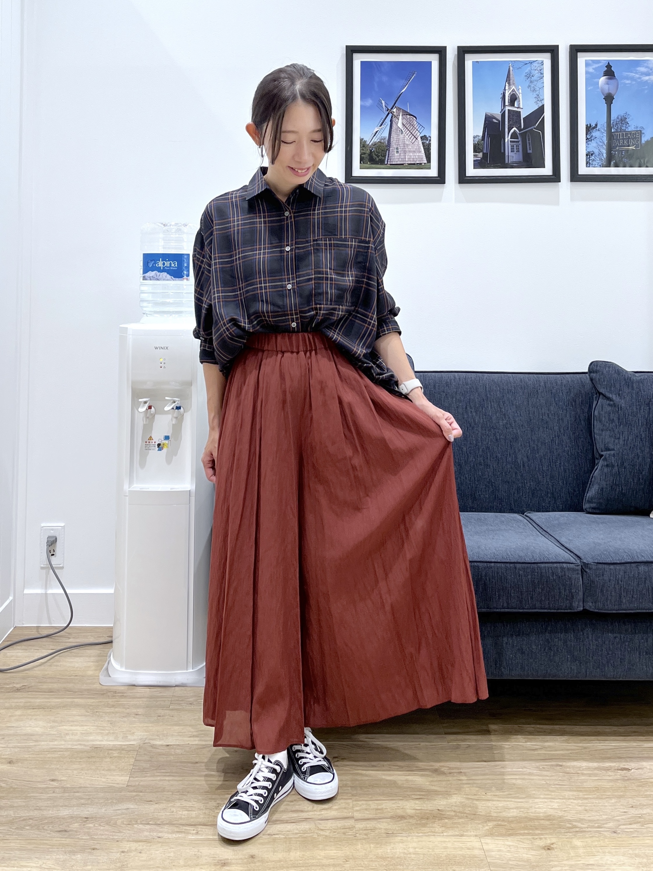 canaさんの「Dessin｜シアーエアリー ワイドパンツ」を使ったコーディネート