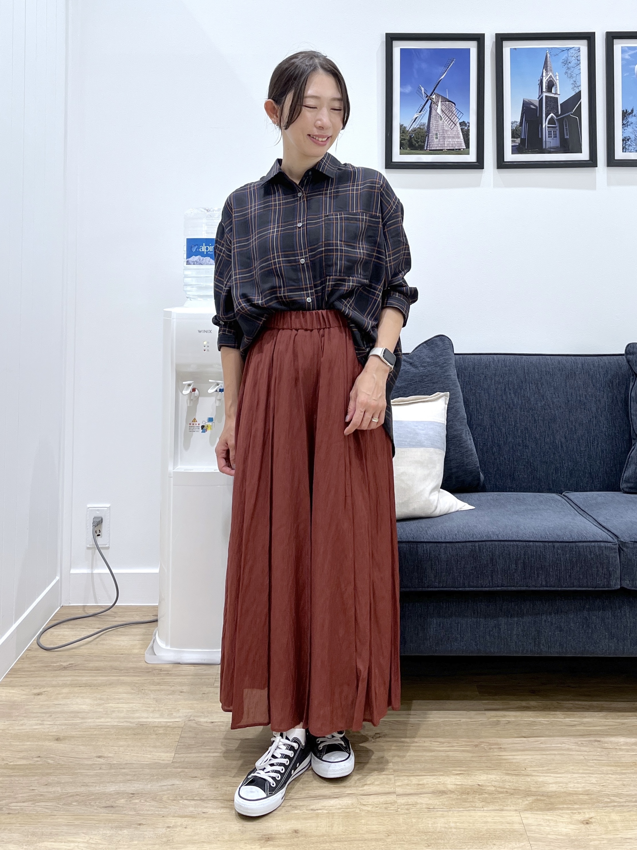 canaさんの「Dessin｜シアーエアリー ワイドパンツ」を使ったコーディネート