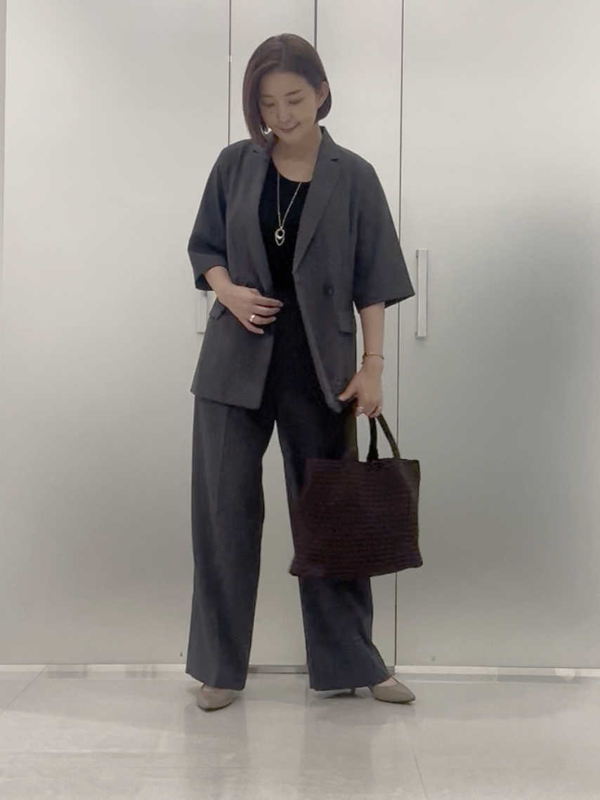 まどかさんの「UNTITLED｜【セットアップ可/UVカット/通気性】エアリークール半袖ジャケット」を使ったコーディネート