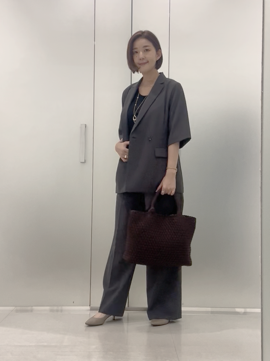 まどかさんの「UNTITLED｜【セットアップ可/UVカット/通気性】エアリークール半袖ジャケット」を使ったコーディネート