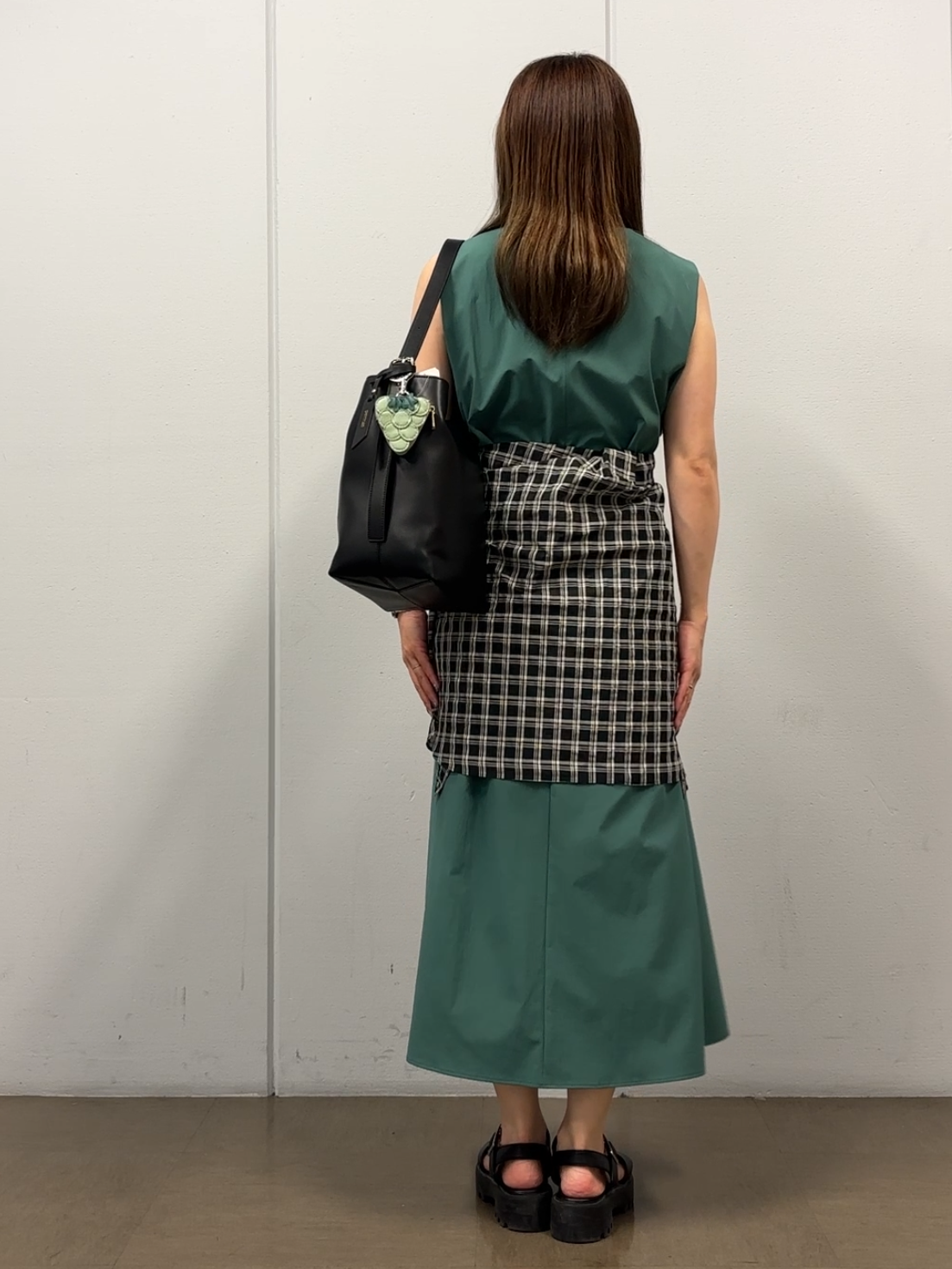 SaKiさんの「UNTITLED｜【接触冷感/UVカット/吸水速乾】Aラインロングワンピース」を使ったコーディネート