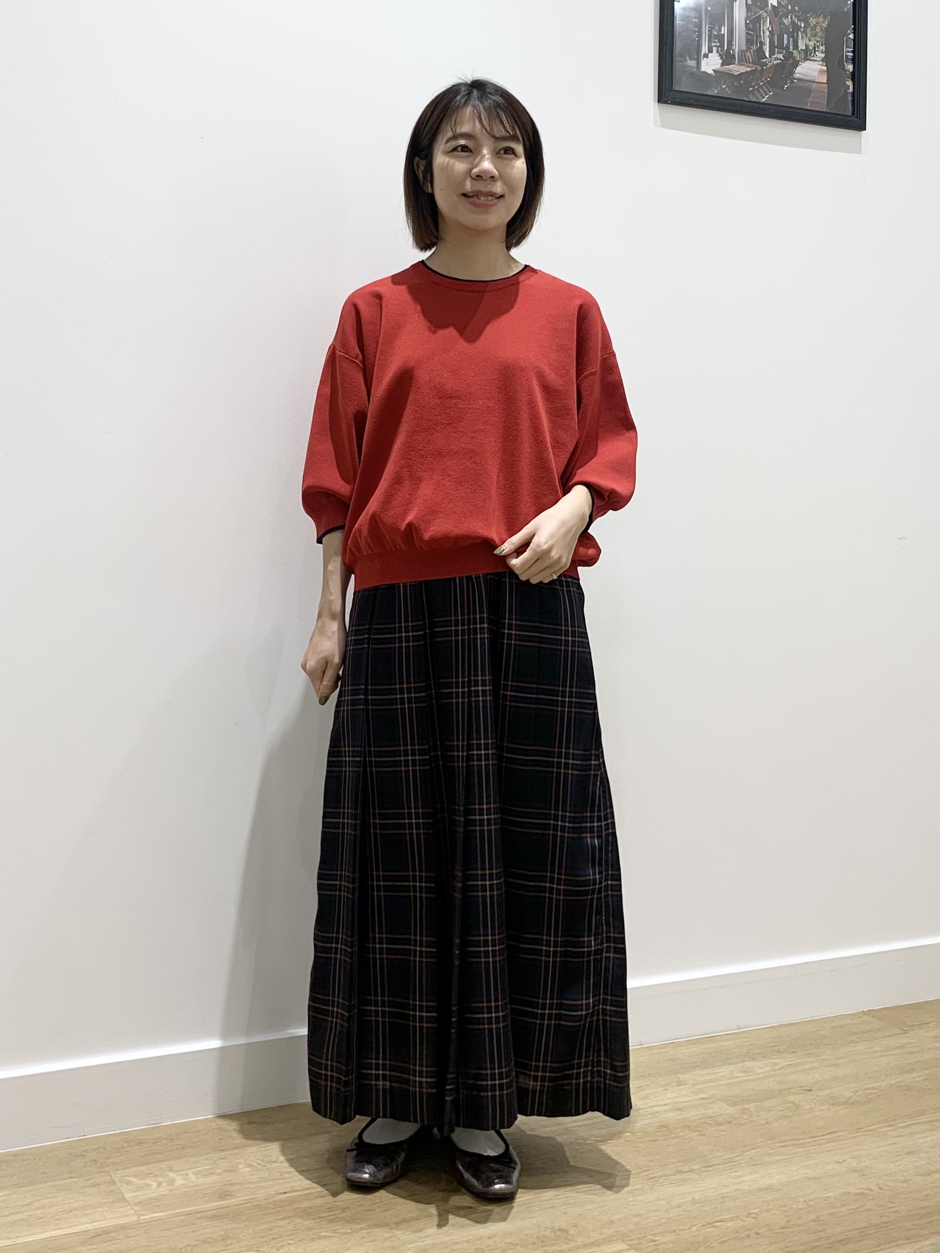 IMARIさんの「Dessin｜【セットアップ可】シアーチェック プリーツスカート」を使ったコーディネート