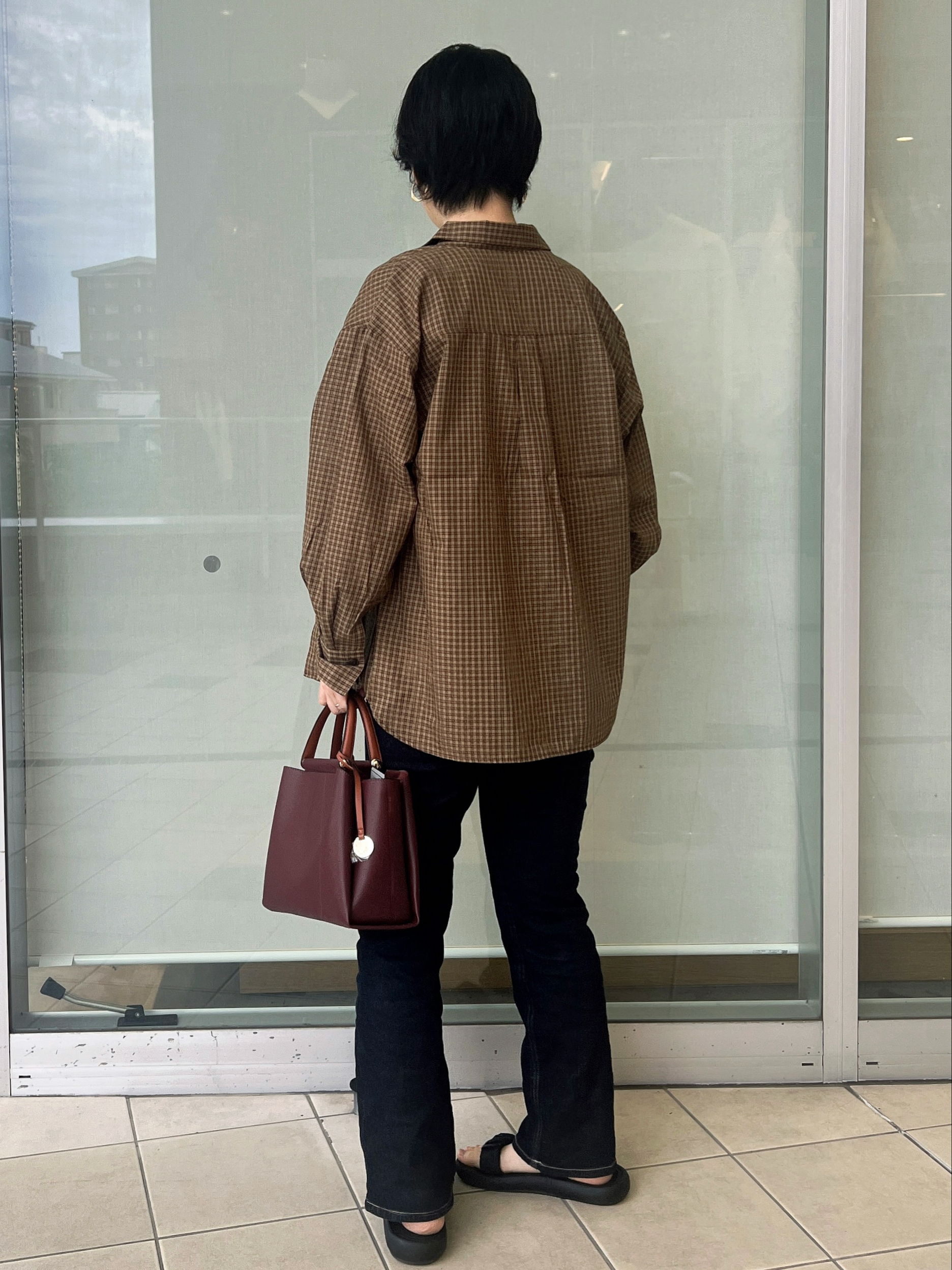 yo-koさんの「OPAQUE.CLIP｜チェック柄シャツ【洗濯機OK】」を使ったコーディネート