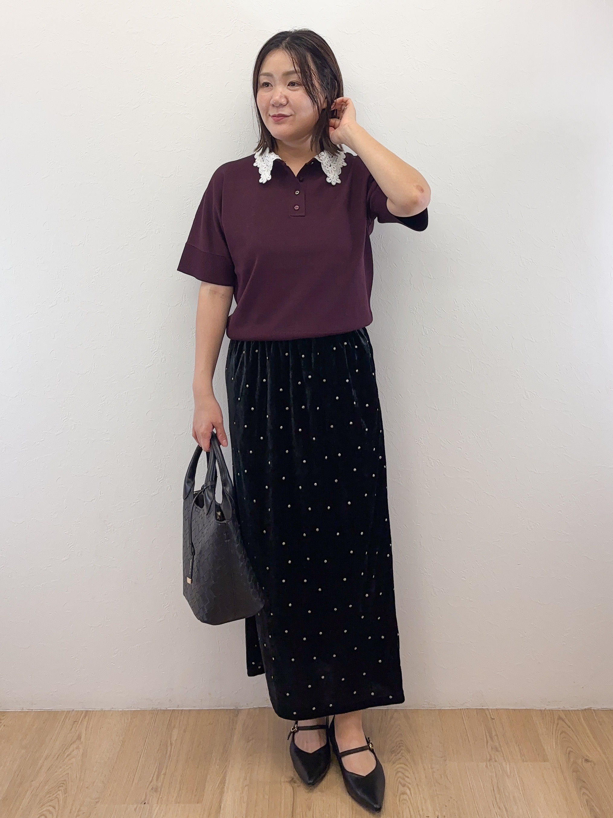 Takeさんの「OPAQUE.CLIP｜2WAY衿ドッキングニット《洗濯機OK》」を使ったコーディネート