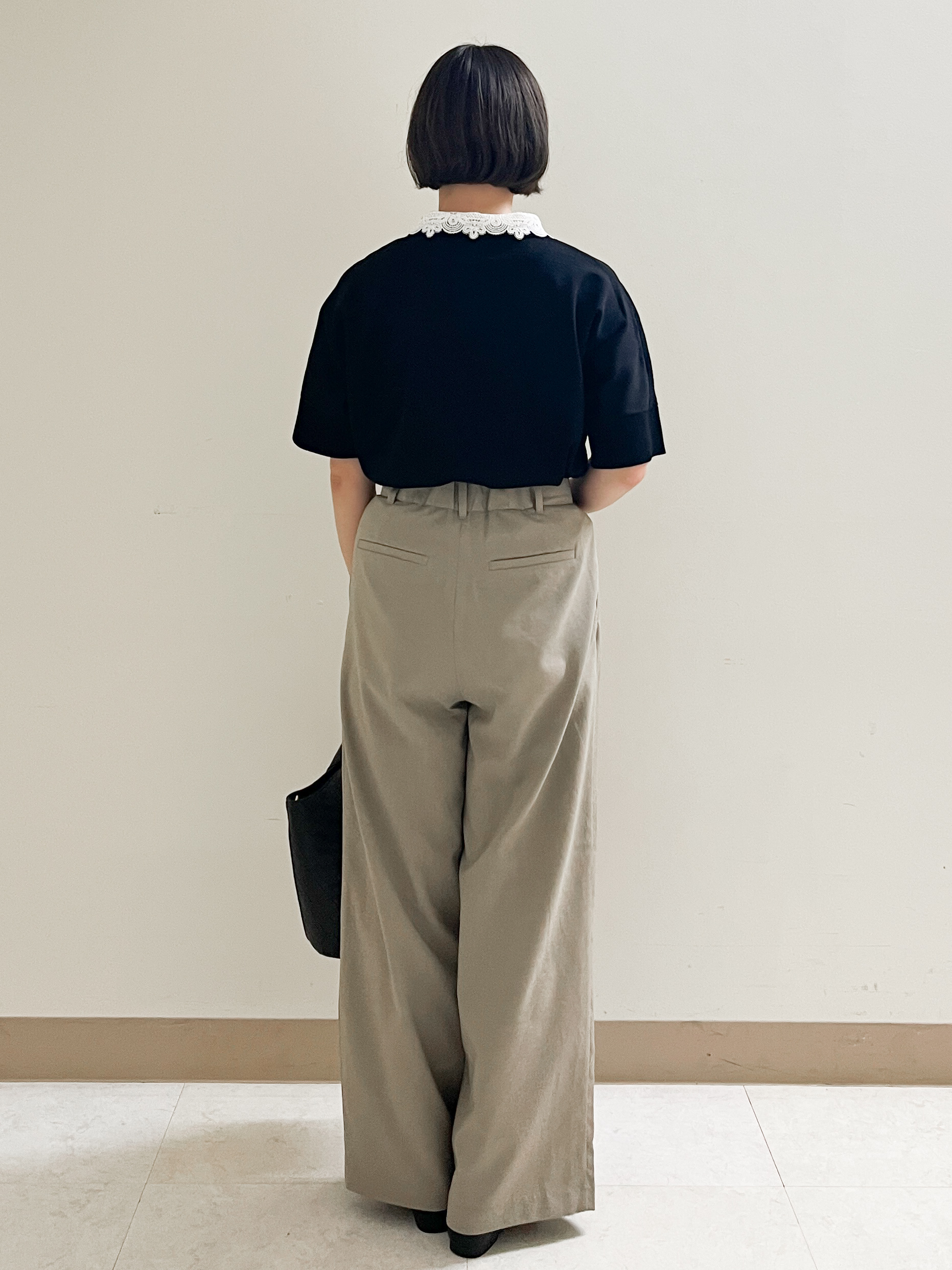 あかねさんの「OPAQUE.CLIP｜2WAY衿ドッキングニット《洗濯機OK》」を使ったコーディネート