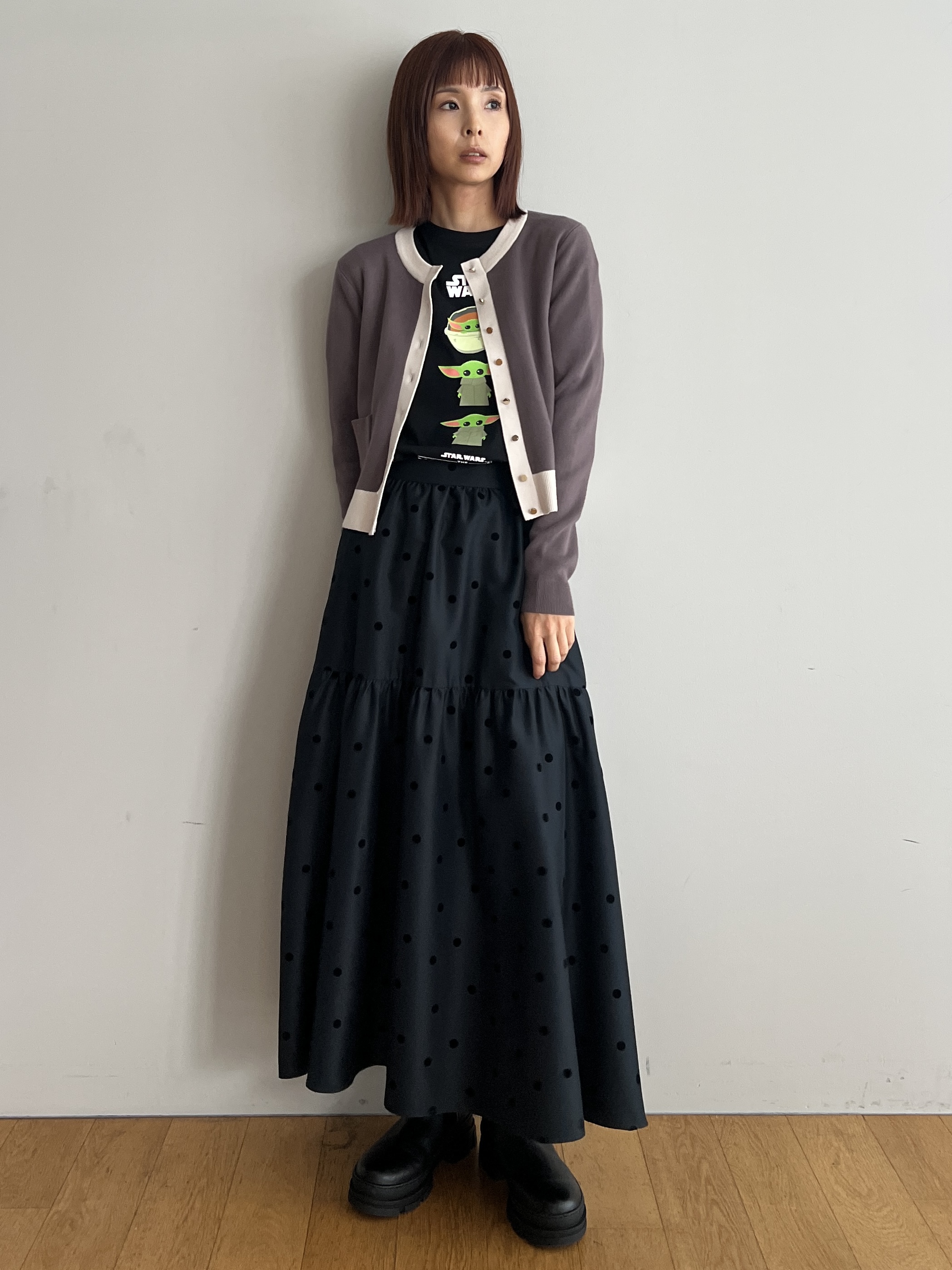 misaさんの「DRESSTERIOR｜フロッキードットスカート」を使ったコーディネート