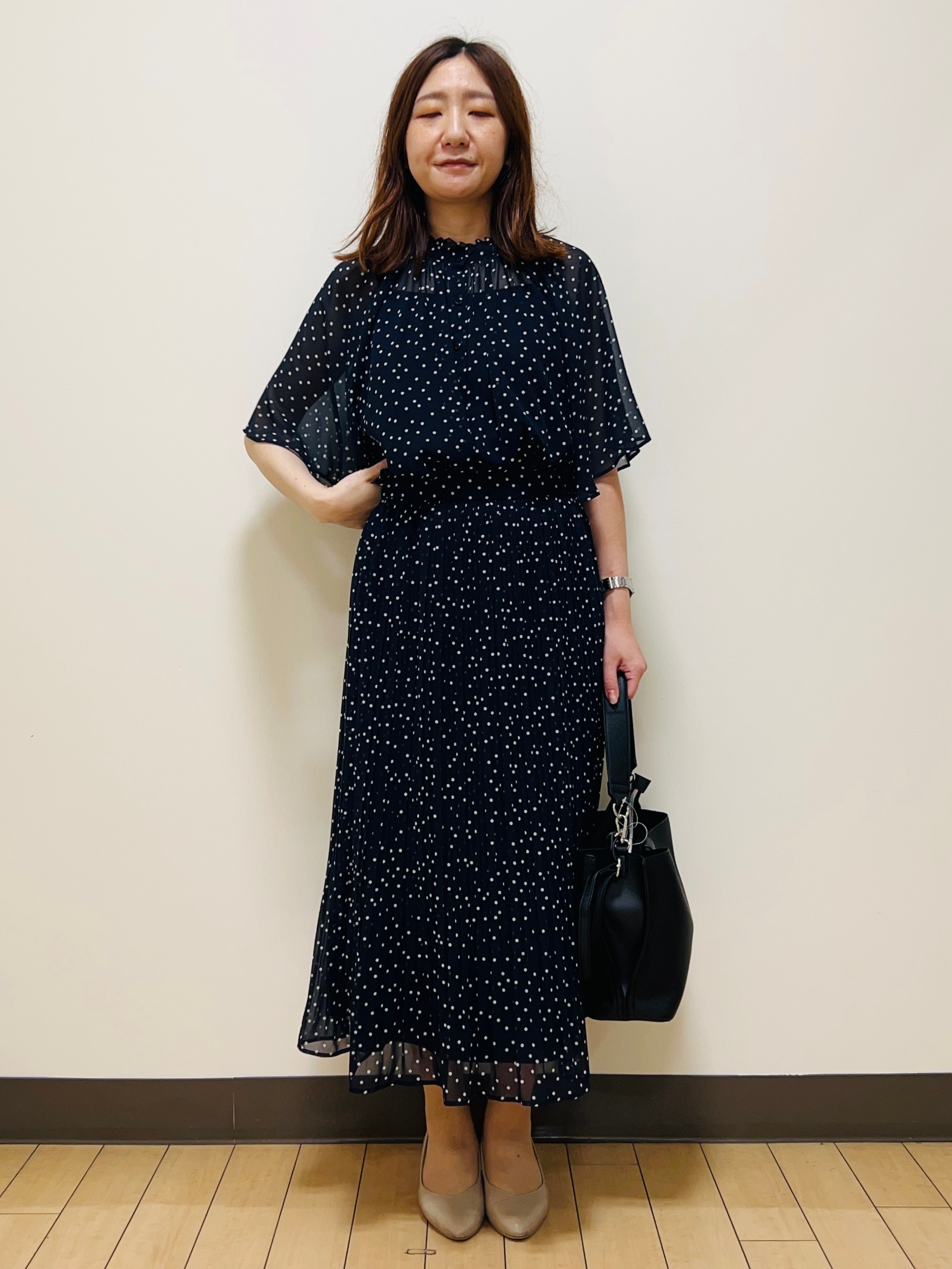 miiiさんの「Reflect｜【セットアップ／手洗い可】ドット柄シアーブラウス」を使ったコーディネート