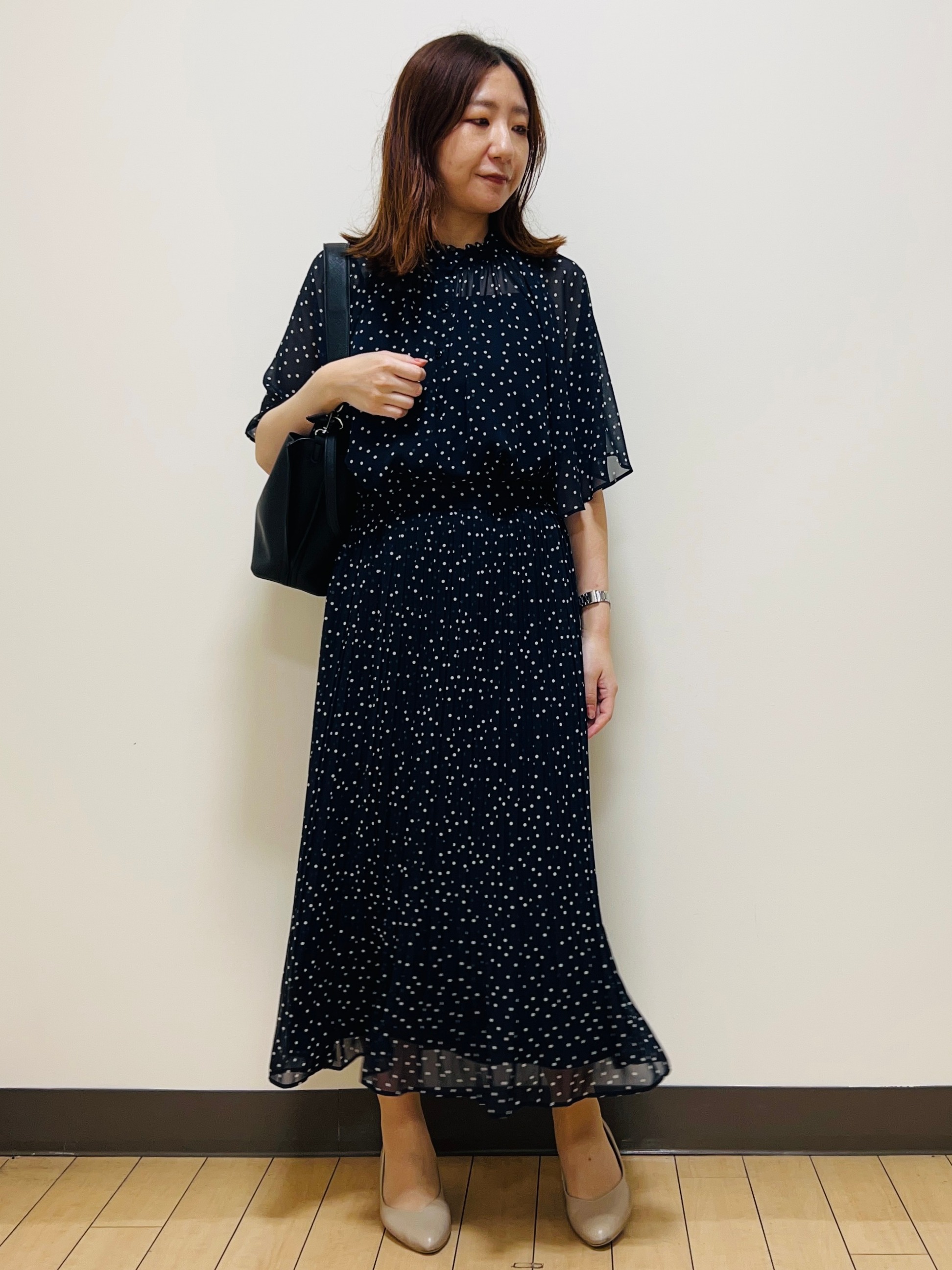 miiiさんの「Reflect｜【セットアップ／手洗い可】ドット柄シアーブラウス」を使ったコーディネート