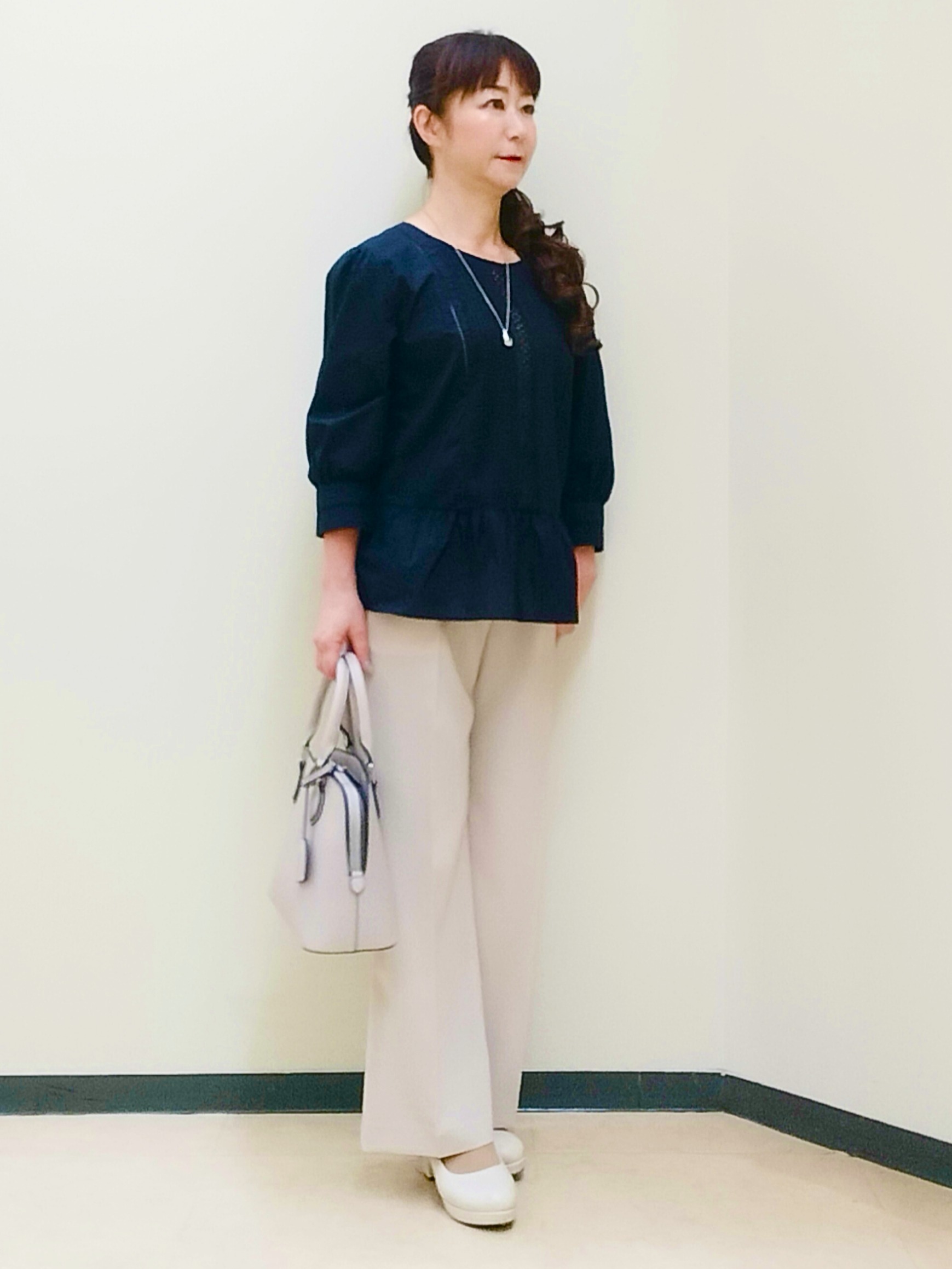 花さんの「Reflect｜【手洗い可】ピンタックレースブラウス」を使ったコーディネート