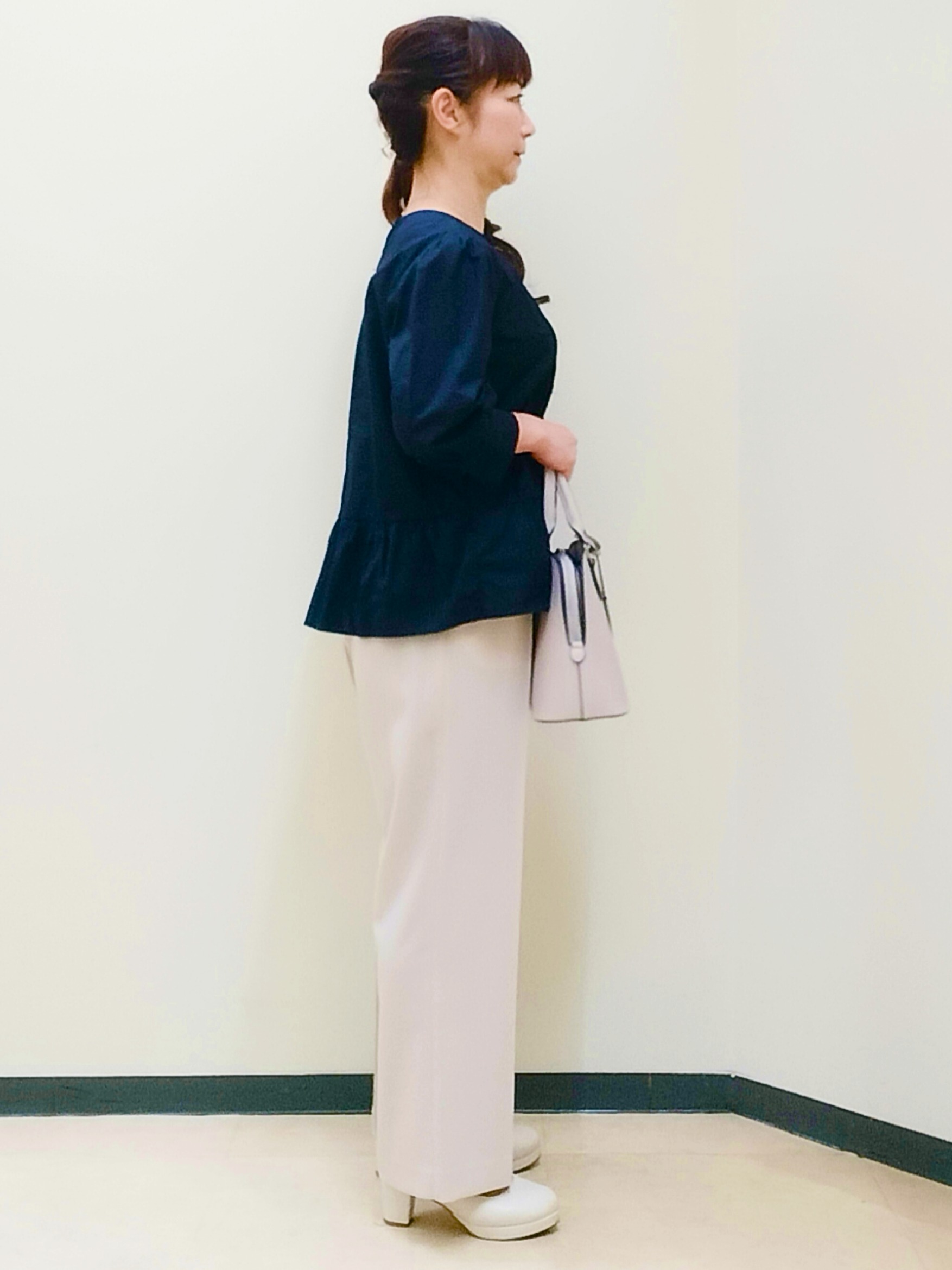 花さんの「Reflect｜【手洗い可】ピンタックレースブラウス」を使ったコーディネート