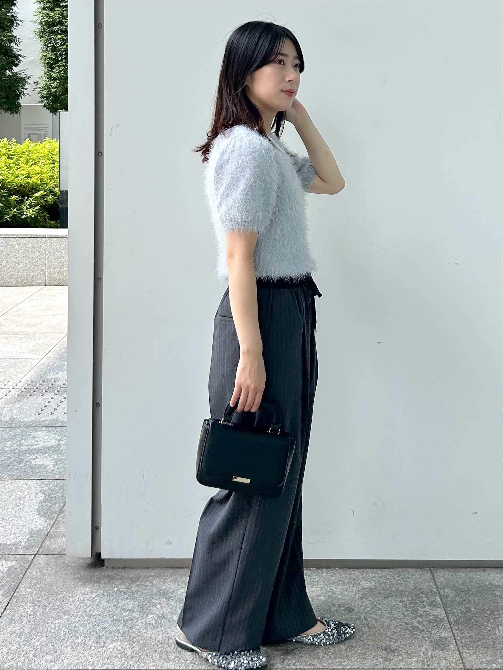 RINAさんの「index｜ふわふわフェザーコンパクトニット【洗濯機OK】」を使ったコーディネート