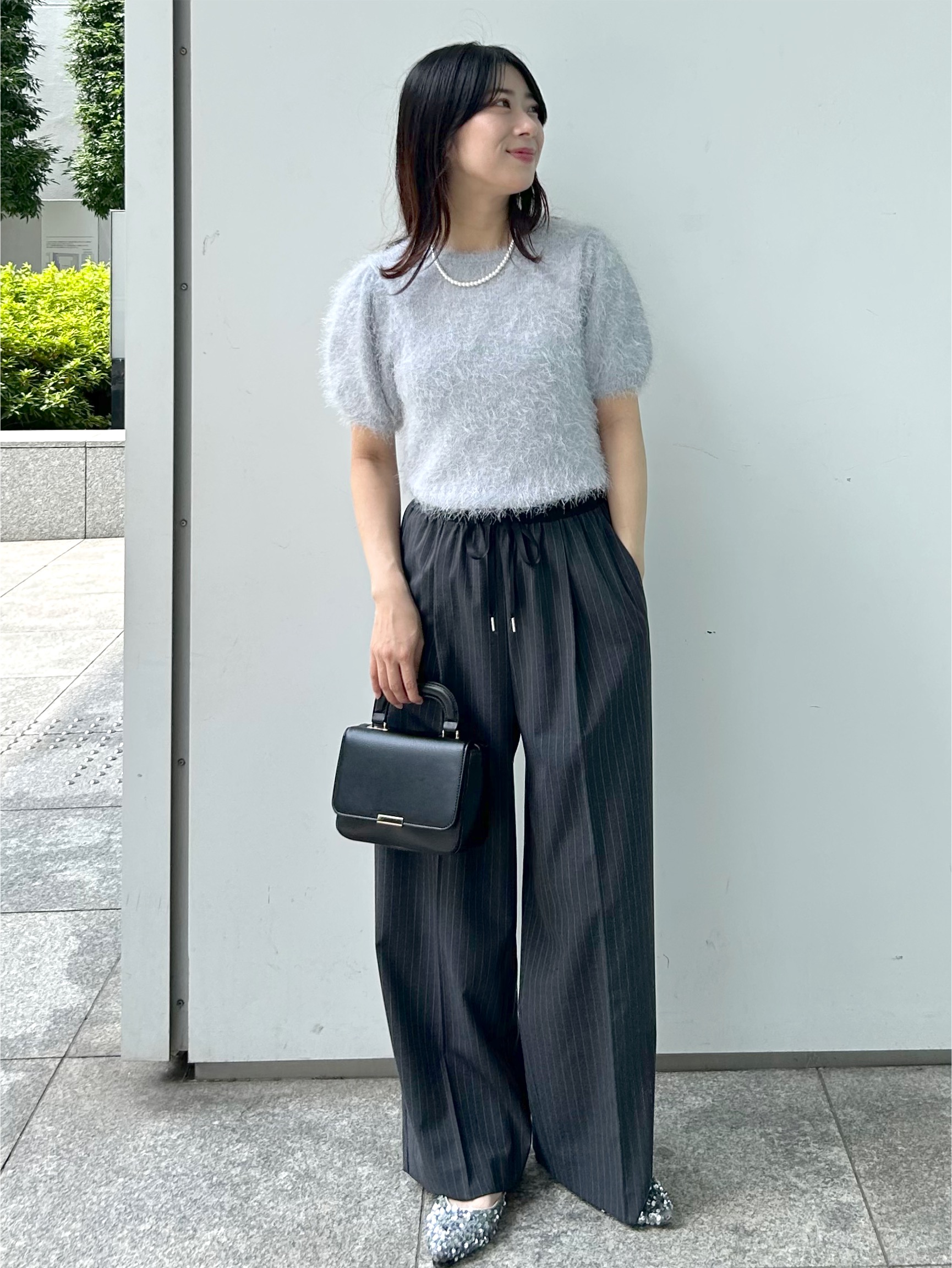 RINAさんの「index｜ふわふわフェザーコンパクトニット【洗濯機OK】」を使ったコーディネート