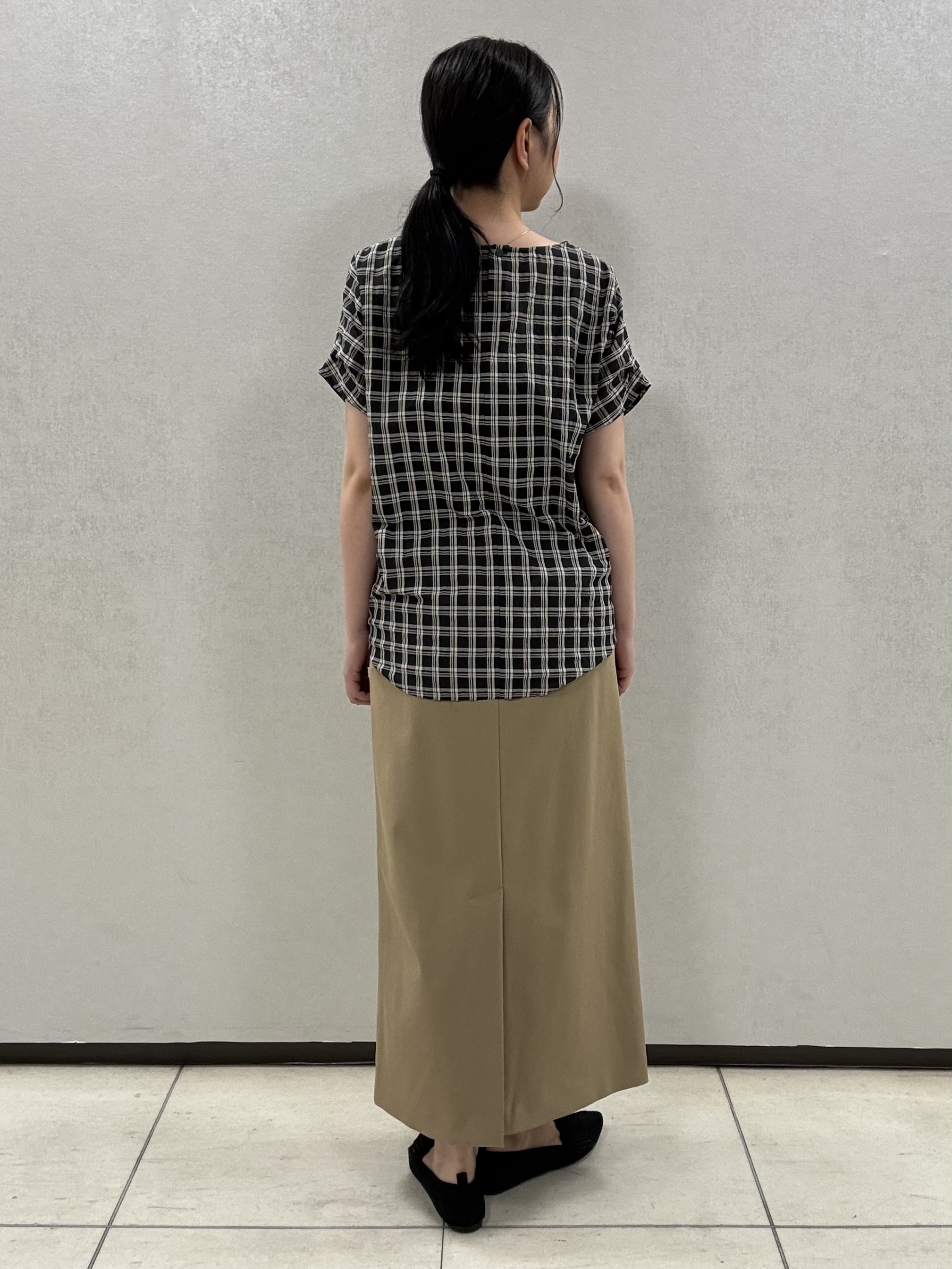 miiさんの「UNTITLED｜シアーチェックブラウス」を使ったコーディネート