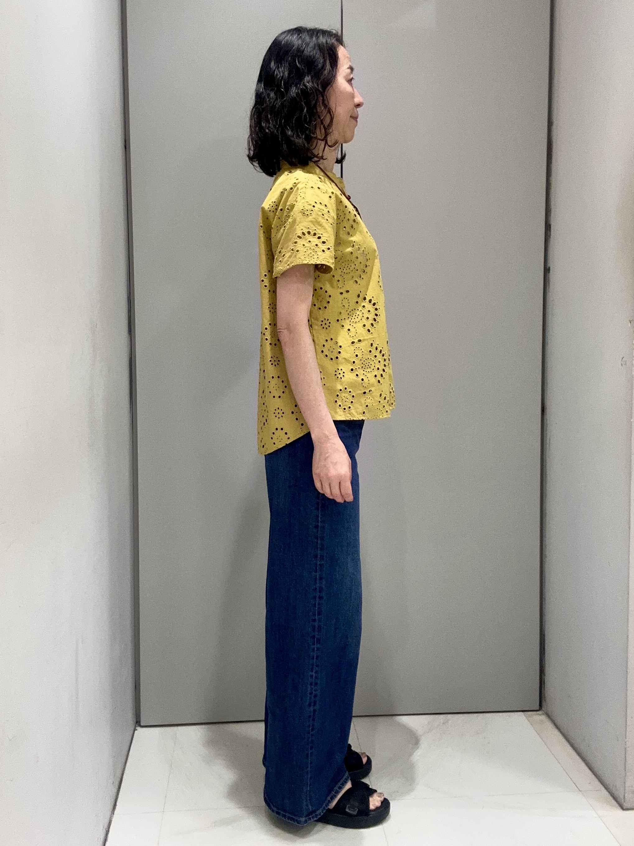 Kouさんの「Reflect｜【通勤◎】カットワーク刺繍レース シャツブラウス」を使ったコーディネート