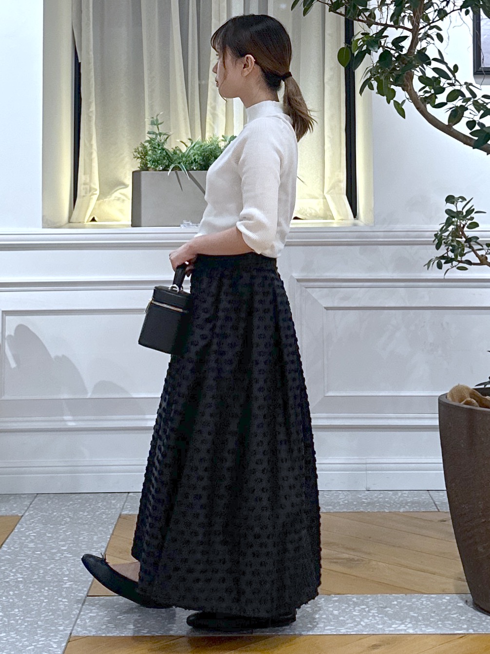 なべこさんの「DRESSTERIOR｜【接触冷感】クールタッチカットハーフスリーブプルオーバー」を使ったコーディネート