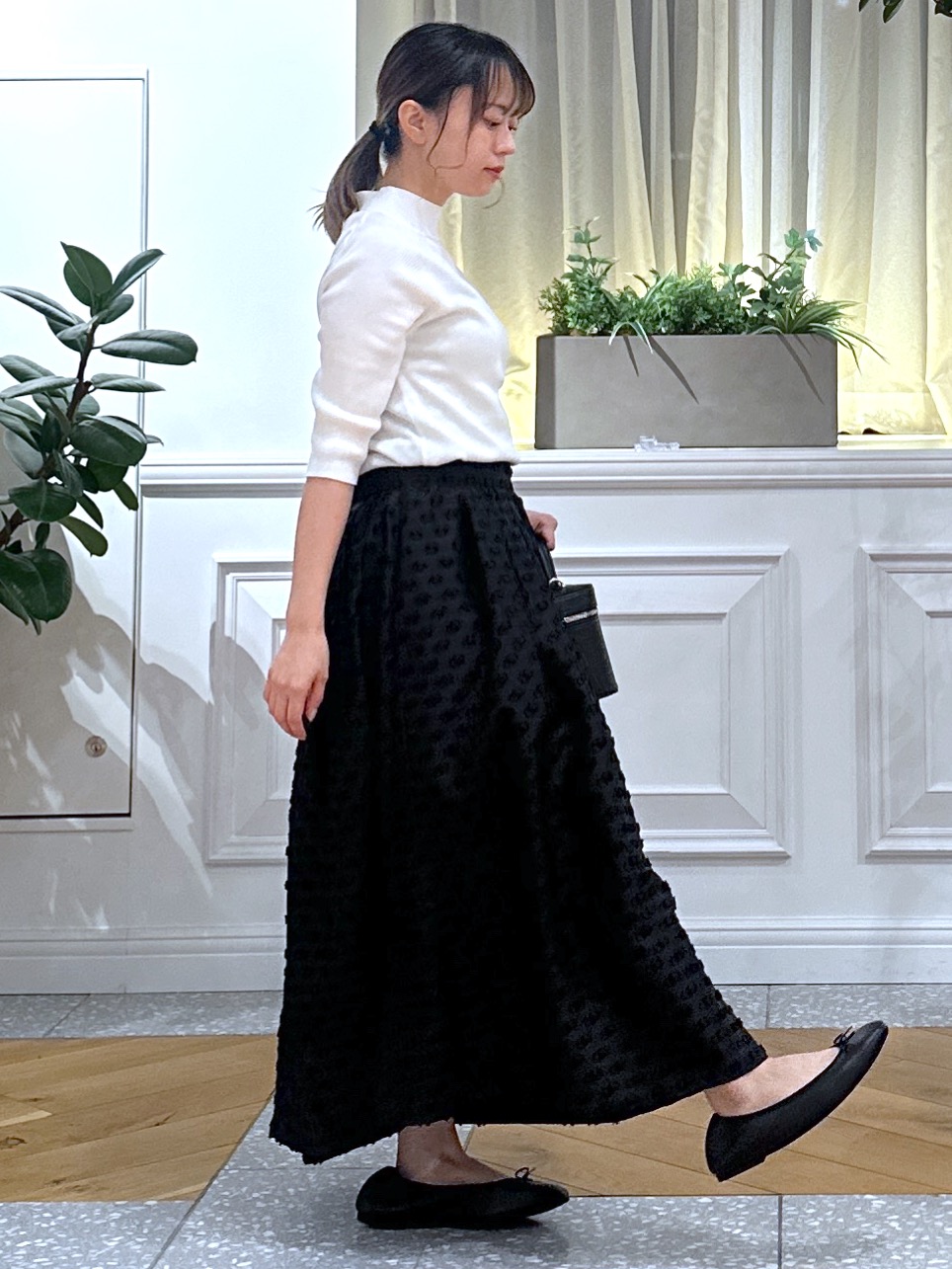 なべこさんの「DRESSTERIOR｜【接触冷感】クールタッチカットハーフスリーブプルオーバー」を使ったコーディネート
